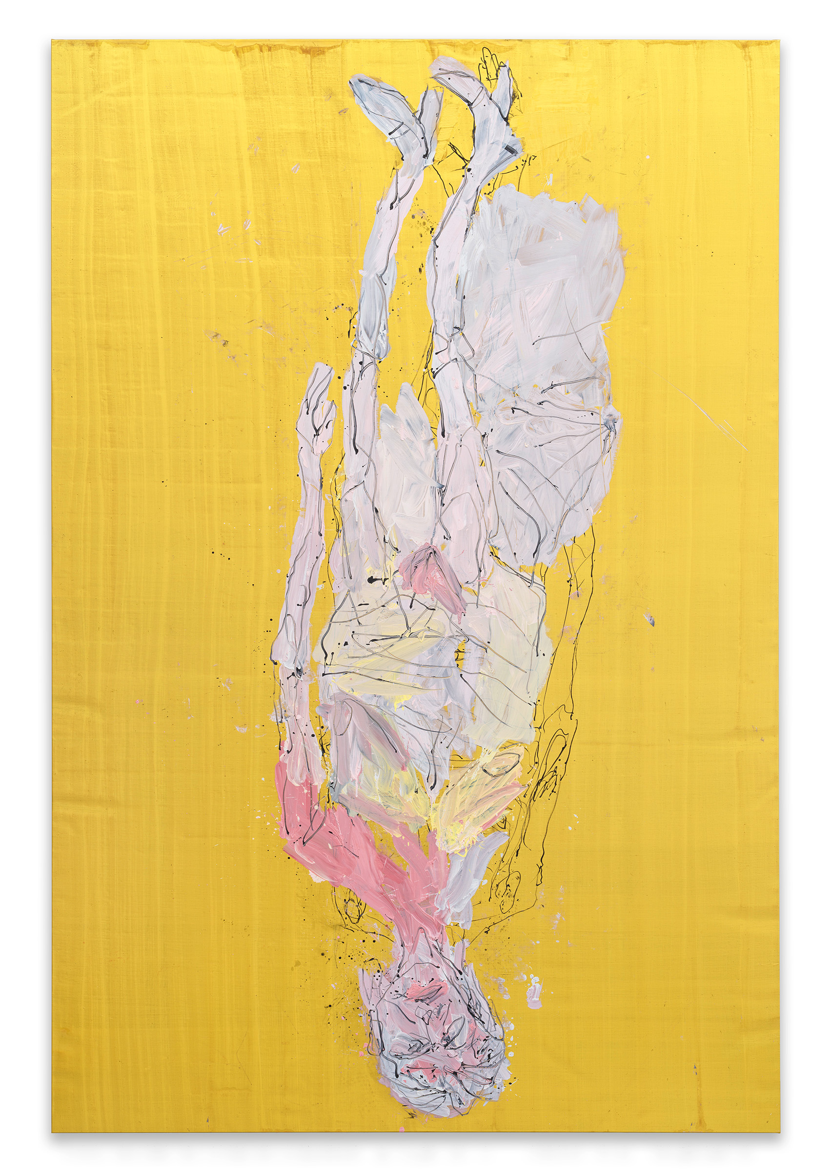 Georg Baselitz. Eroi d'Oro is at the Fondazione Giorgio Cini on the island of San Giorgio Maggiore, 6 May to 27 September 2026. Pictured is Baselitz's Turkische Hose auf dem Treppchen, 2025