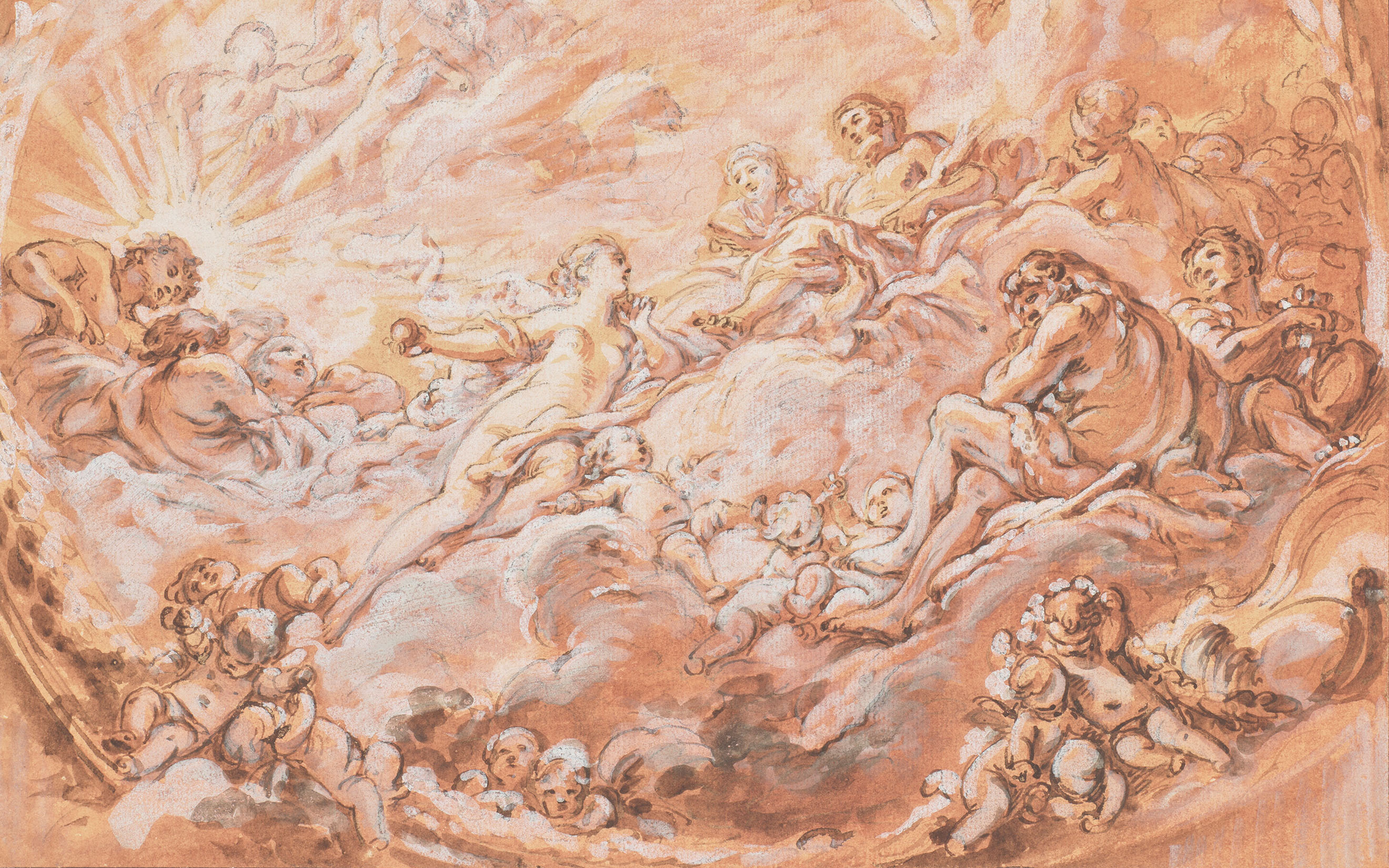Francois Boucher, Venus showing the apple of her triumph to the gods of Olympus, offered in Dessins Anciens et du XIXe siecle incluant une selection de terres cuites on 25 March 2026 at Christie's in Paris