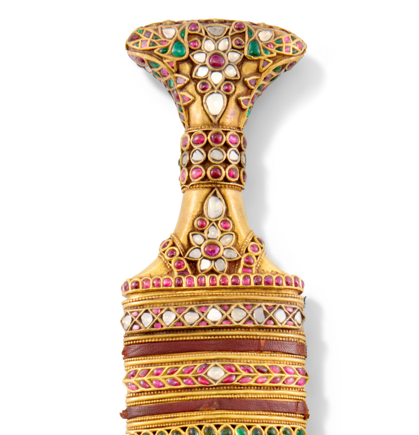 A gem-set gold-mounted dagger (jambiyya) and scabbard, Hyderabad or Kutch, India, third quarter 19th century, offered in Art of the Islamic and Indian Worlds including Rugs and Carpets on 30 April 2026 at Christie's in London