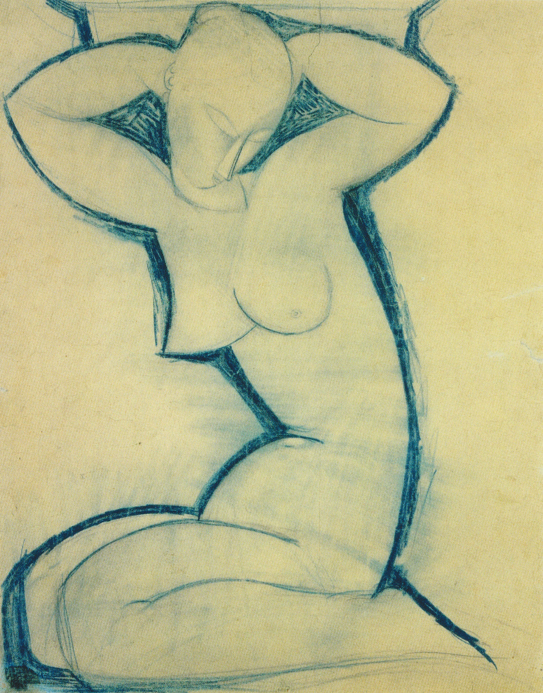 Acquired by Siegfried Rosengart from the widow of the Polish poet, and Modigliani's dealer, Leopold Zborowski: Amedeo Modigliani, Cariatide, circa 1913-14