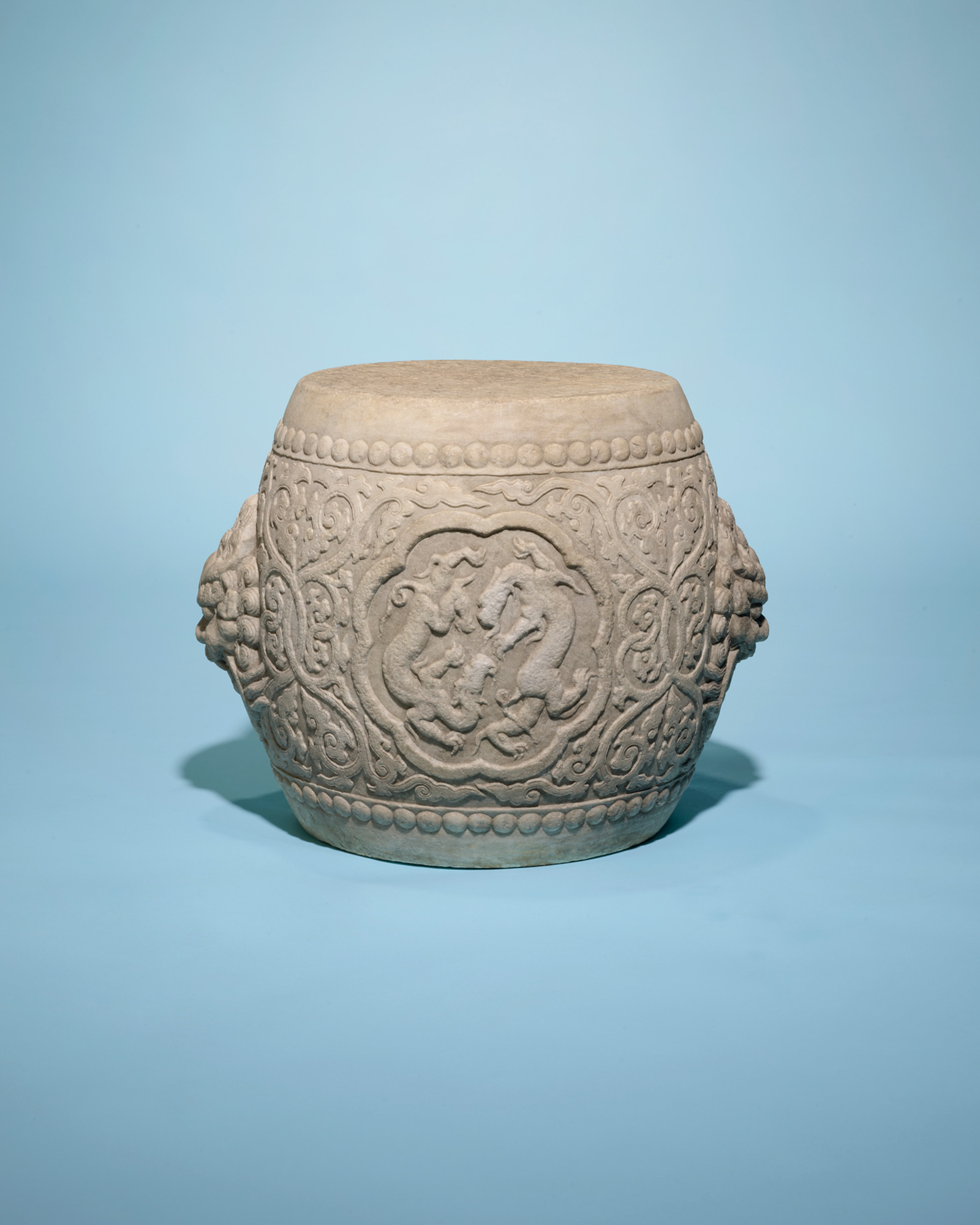 An imperial white marble drum stool, China, 17th century, offered in The Flacks Family Collection II: Curtain Call on 12 May 2026 at Christie's in London
