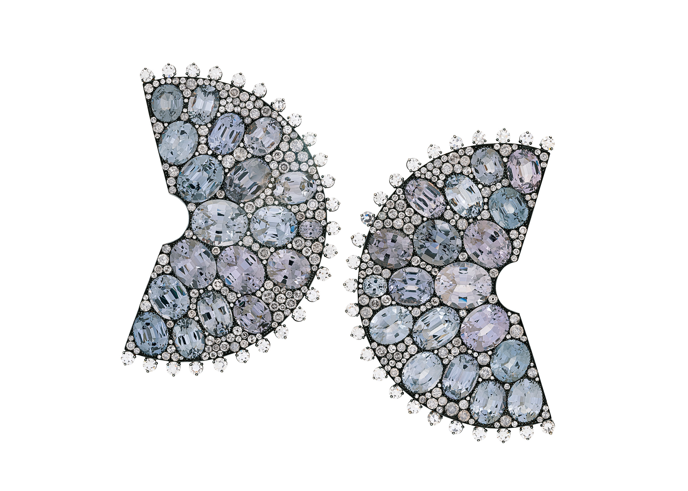A pair of JAR spinel and diamond earclips, offered in Magnificent Jewels on 13 May 2026 at Christie's in Geneva