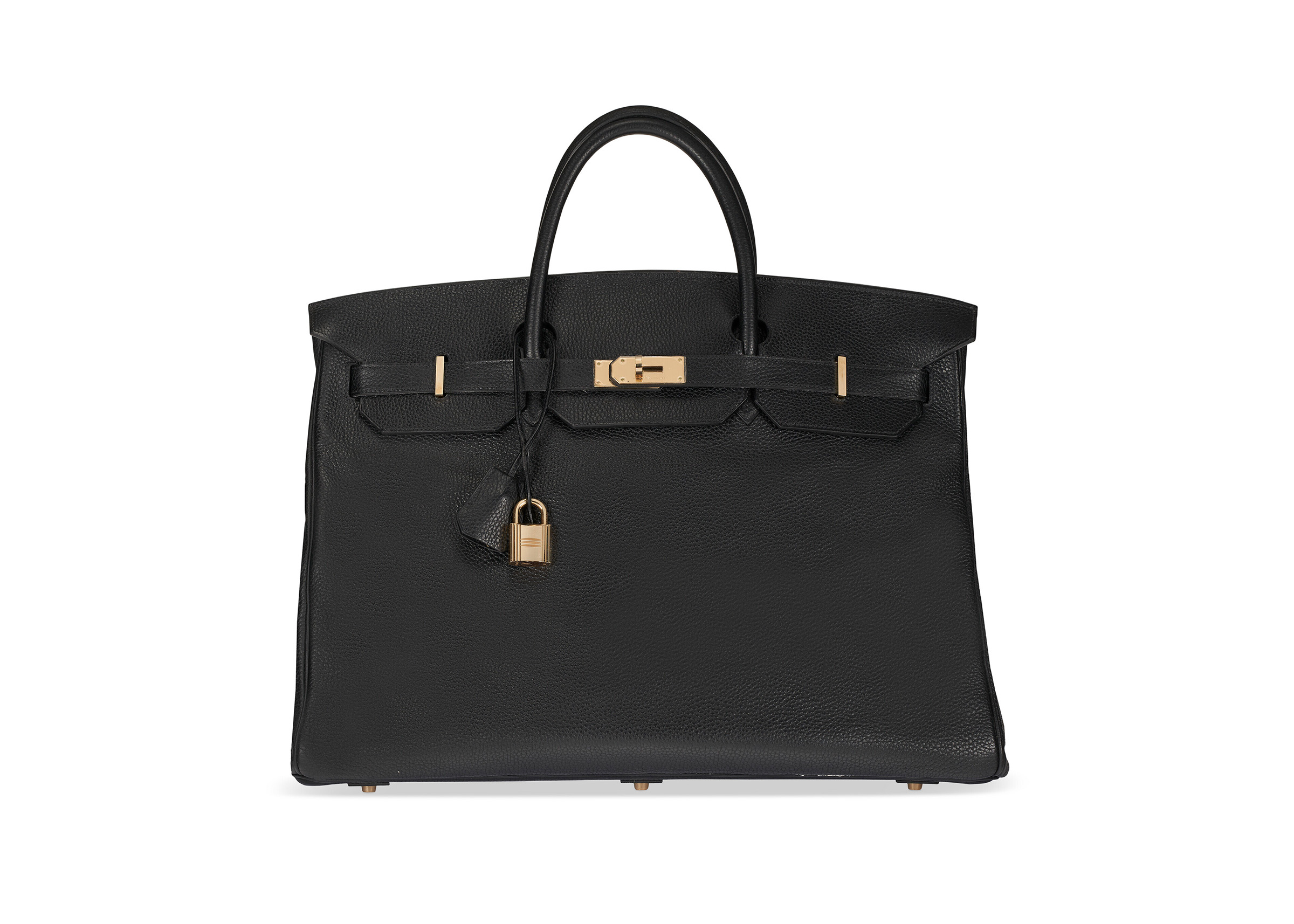A black Clemence leather Travel Birkin 50 with gold hardware, Hermes, 2005, sold for $9,450 on 12 June 2023 at Christie's Online