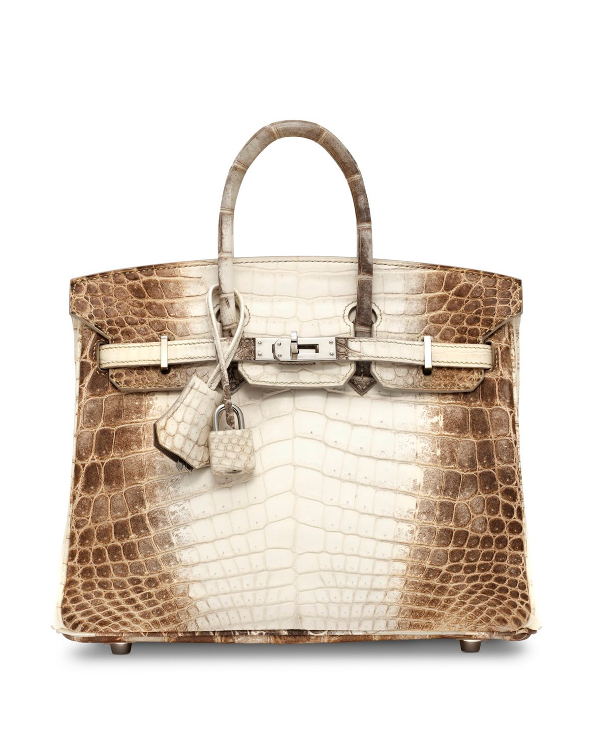 A rare matte white Himalaya Niloticus crocodile Birkin 25 with palladium hardware, Hermes, 2013, offered by Christie's Private Sales