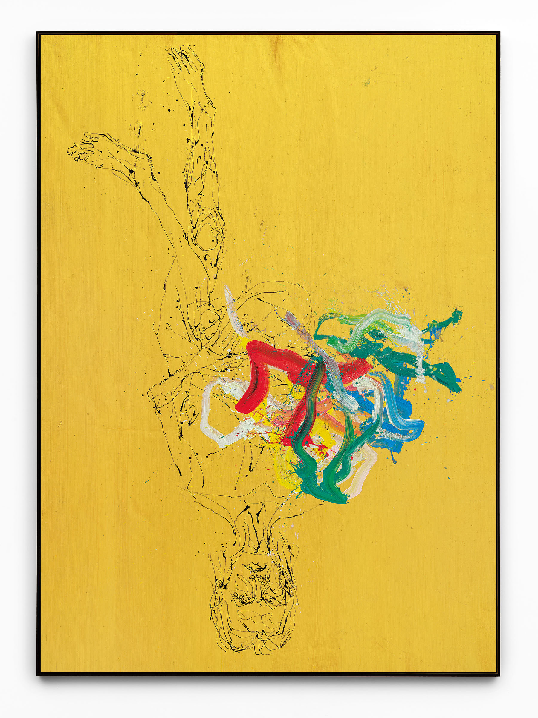Georg Baselitz. Eroi d'Oro is at the Fondazione Giorgio Cini on the island of San Giorgio Maggiore in Venice, 6 May to 27 September 2026. Pictured is Baselitz's Halt sich in der Mitte auf, 2025