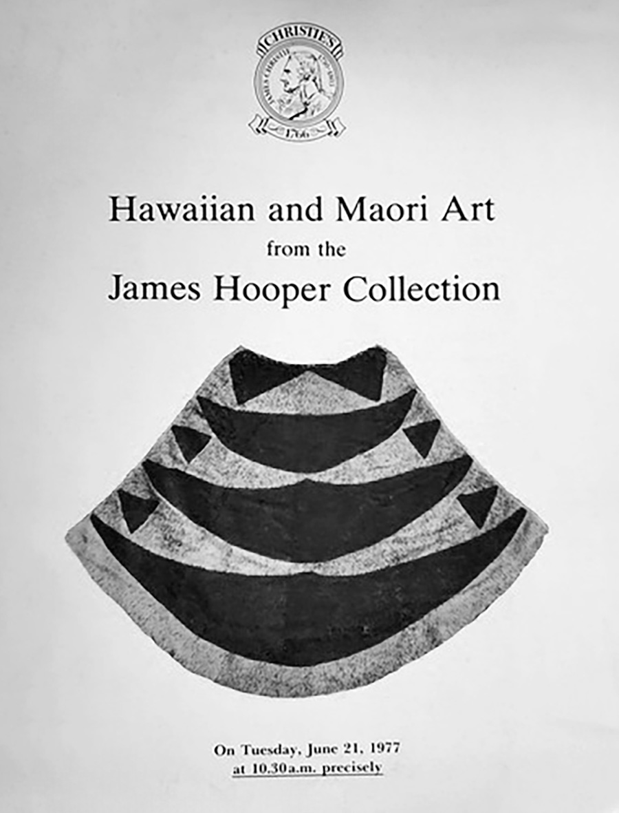 Catalogue for the James Hooper Collection sale at Christie's in London, 21 June 1977