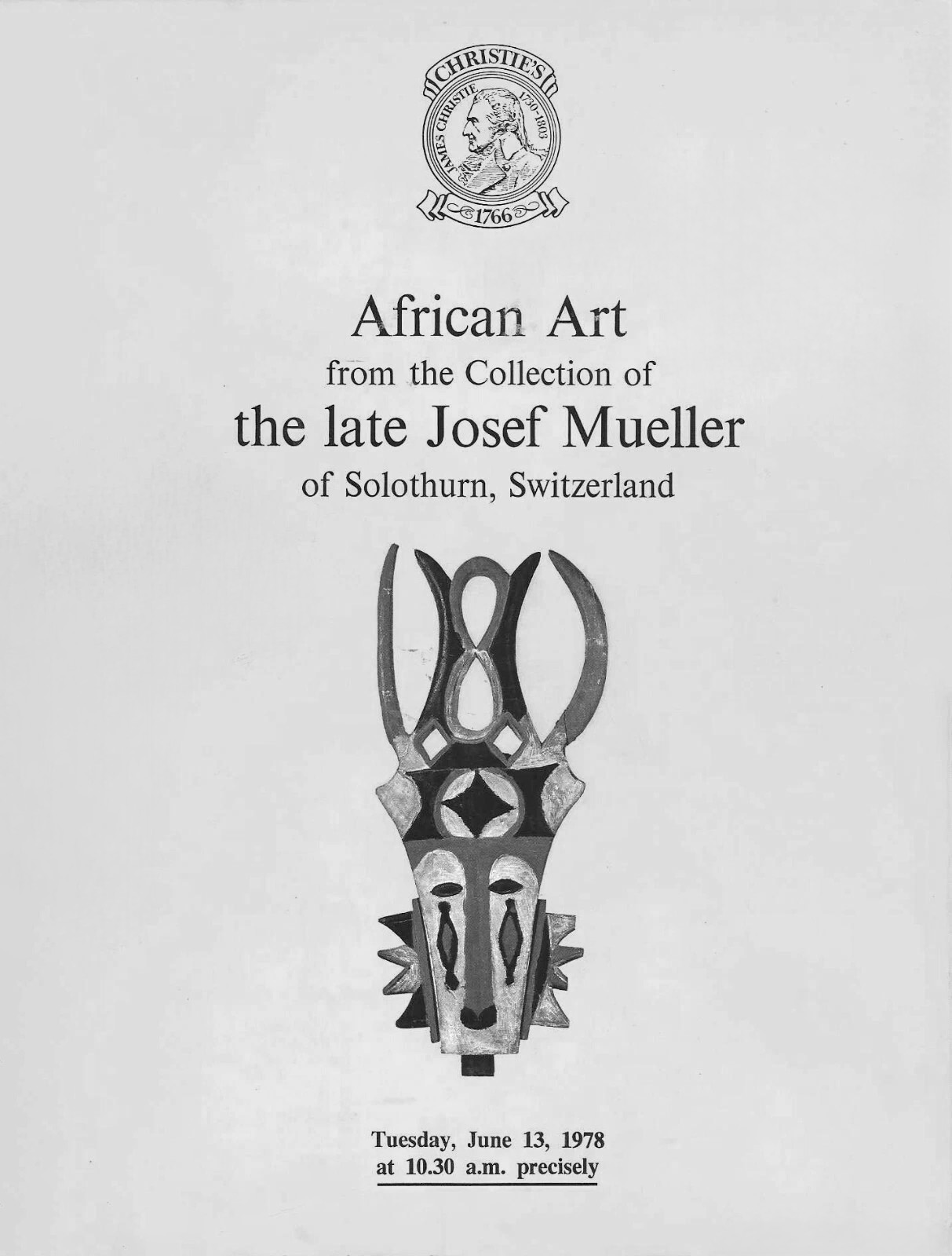 Also held at Christie's in London, the Josef Mueller Collection auction took place on 13 June 1978