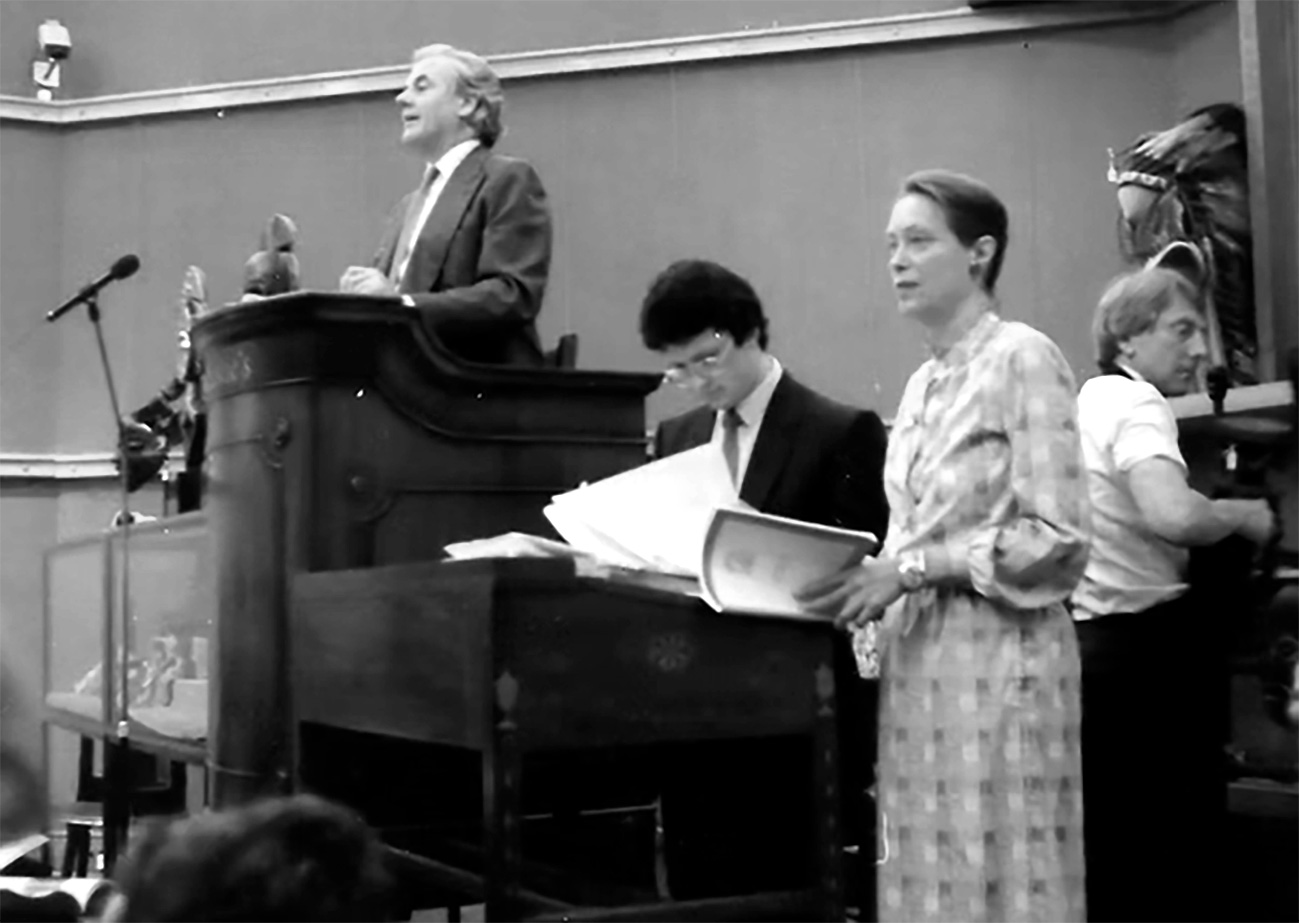 Specialist Hermione Waterfield at Christie's South Kensington in 1980
