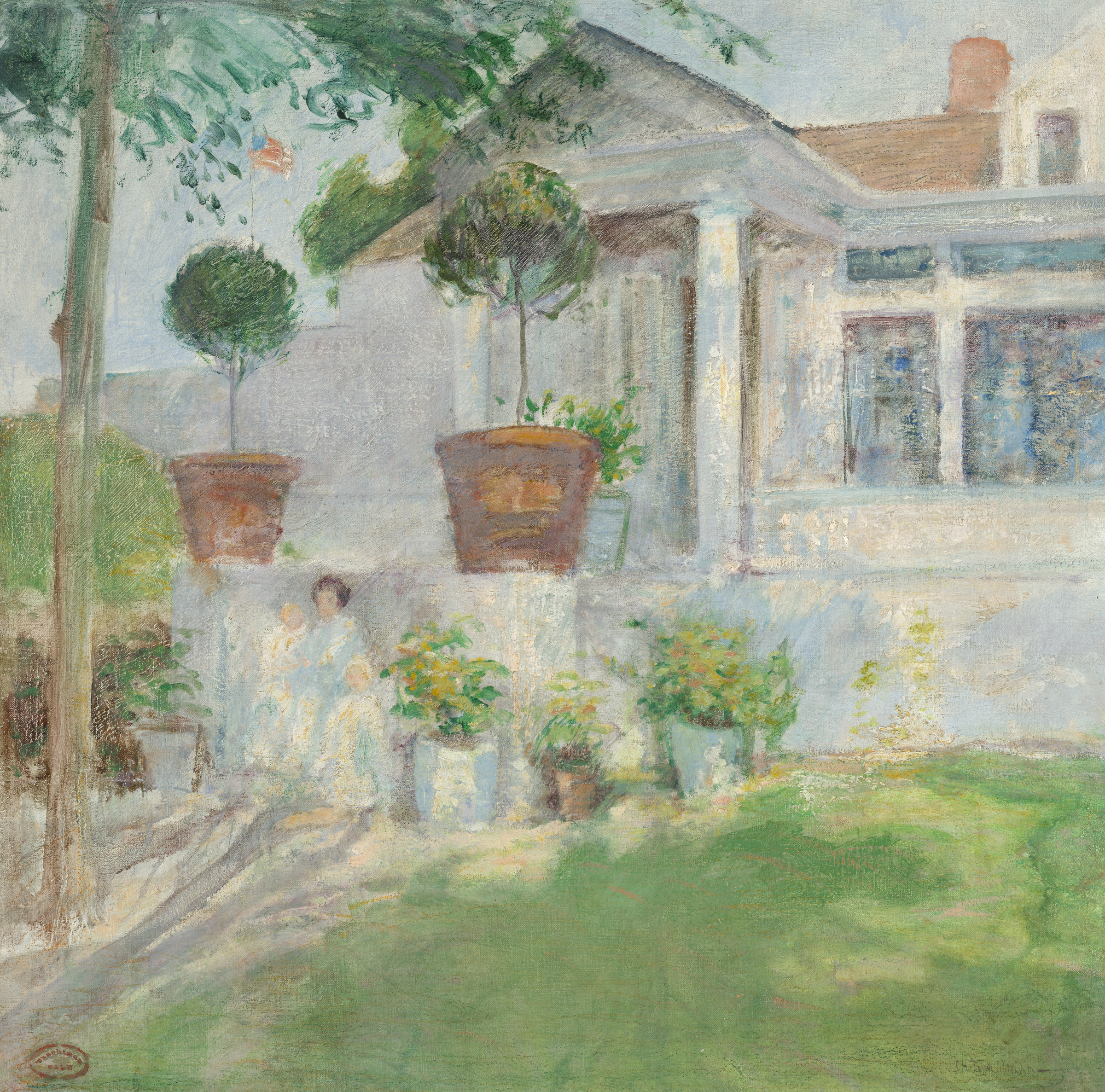 John Henry Twachtman (1853-1902), The Portico, c. late 1890s