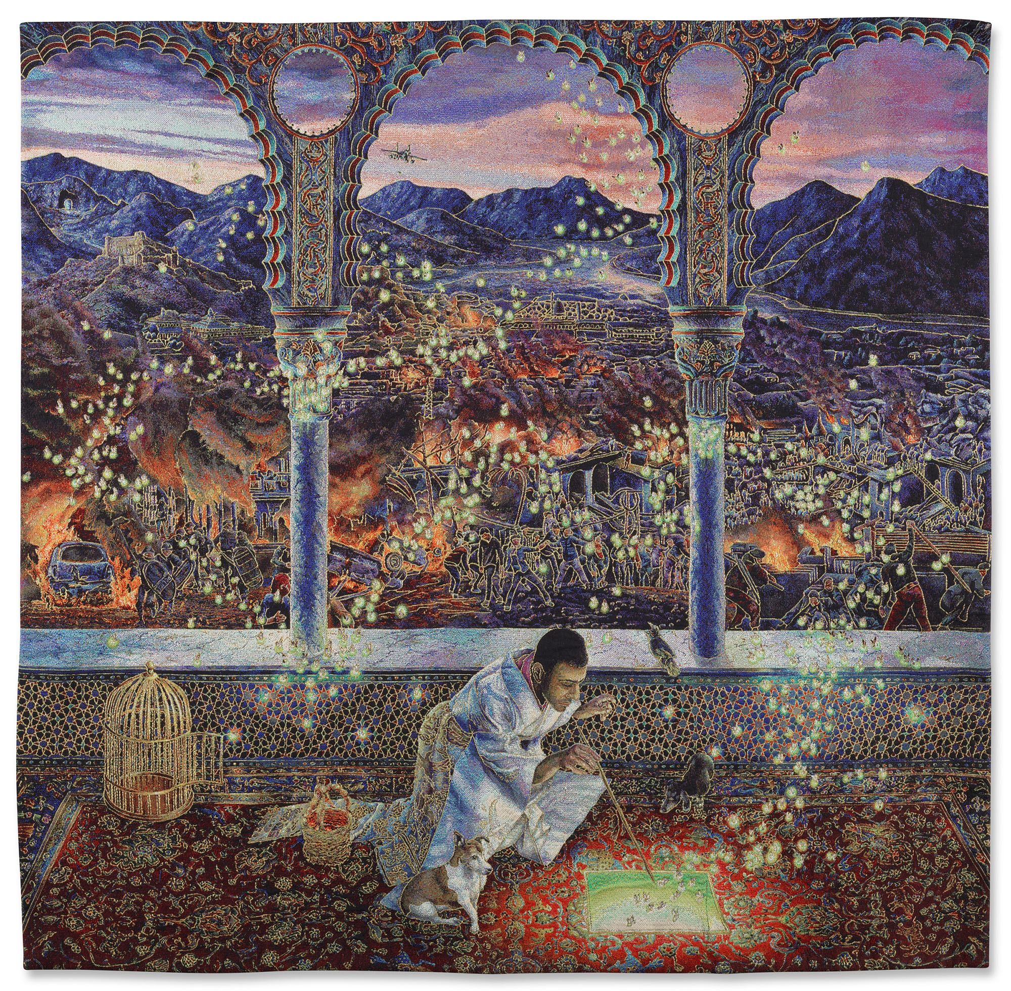 Raqib Shaw, Ode to a country without a post office, 2024, offered in SLG Forever, a selling exhibition at Christie's in London until 24 June 2026, and online until 30 September
