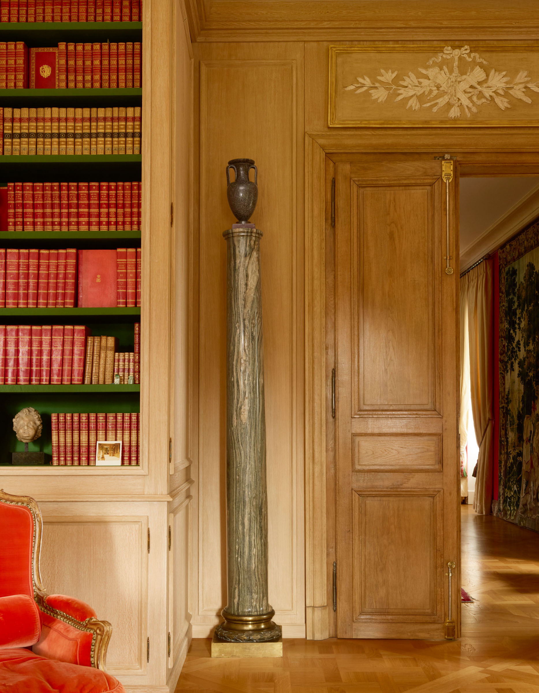 The Chateau de Tournay's interiors are decorated in the grand French style of the 18th century
