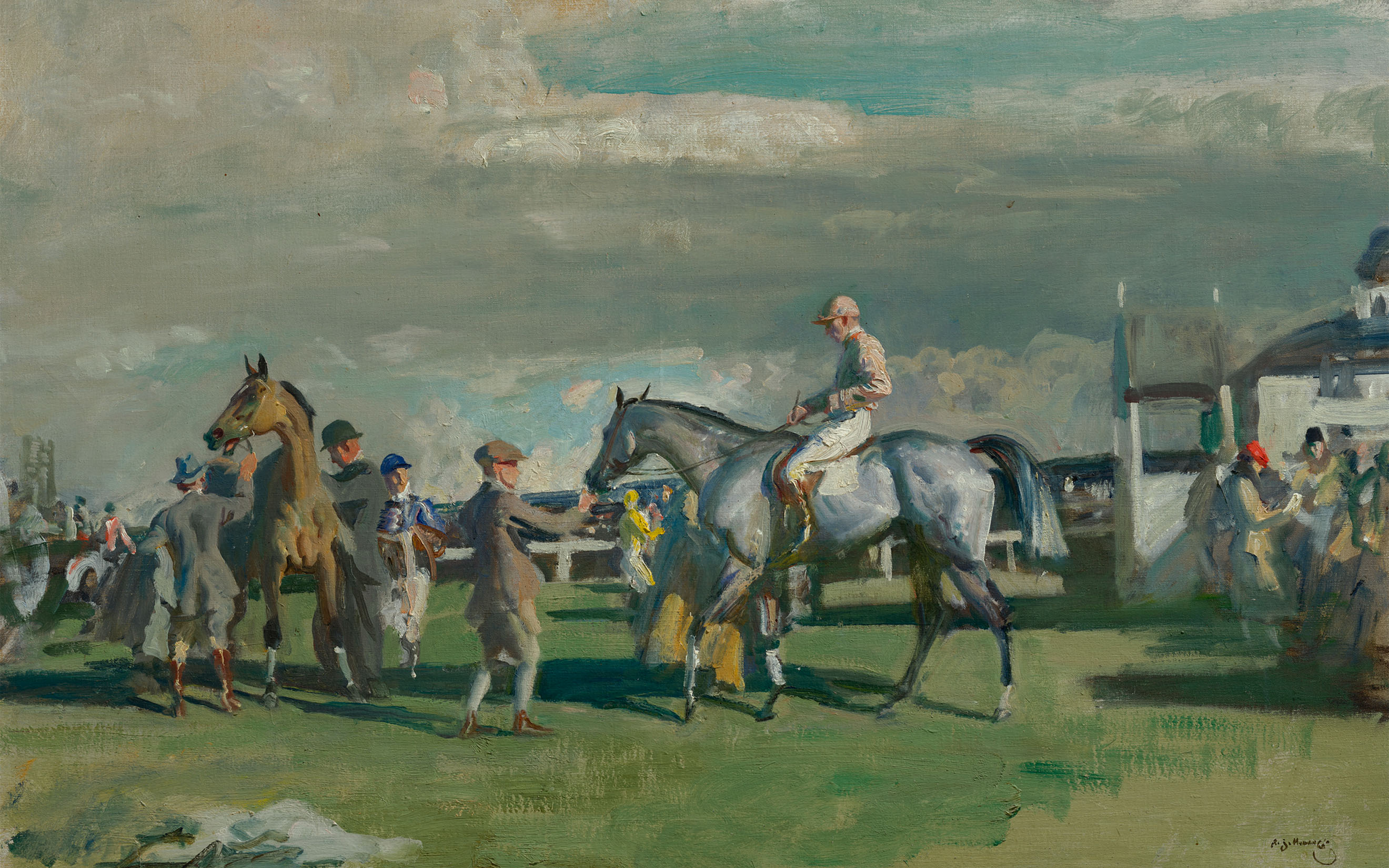 Sir Alfred James Munnings, After the race, Cheltenham, offered in Old Masters to Modern Day Sale: Paintings, Drawings, Sculpture on 1 July 2026 at Christie's in London