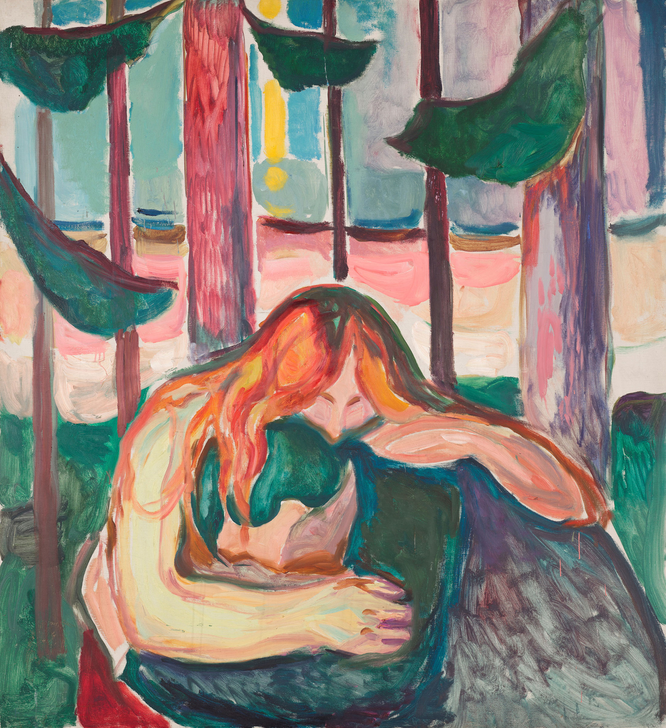 Edvard Munch, Vampir im Wald, 1916-18. At Kunsthaus Zurich