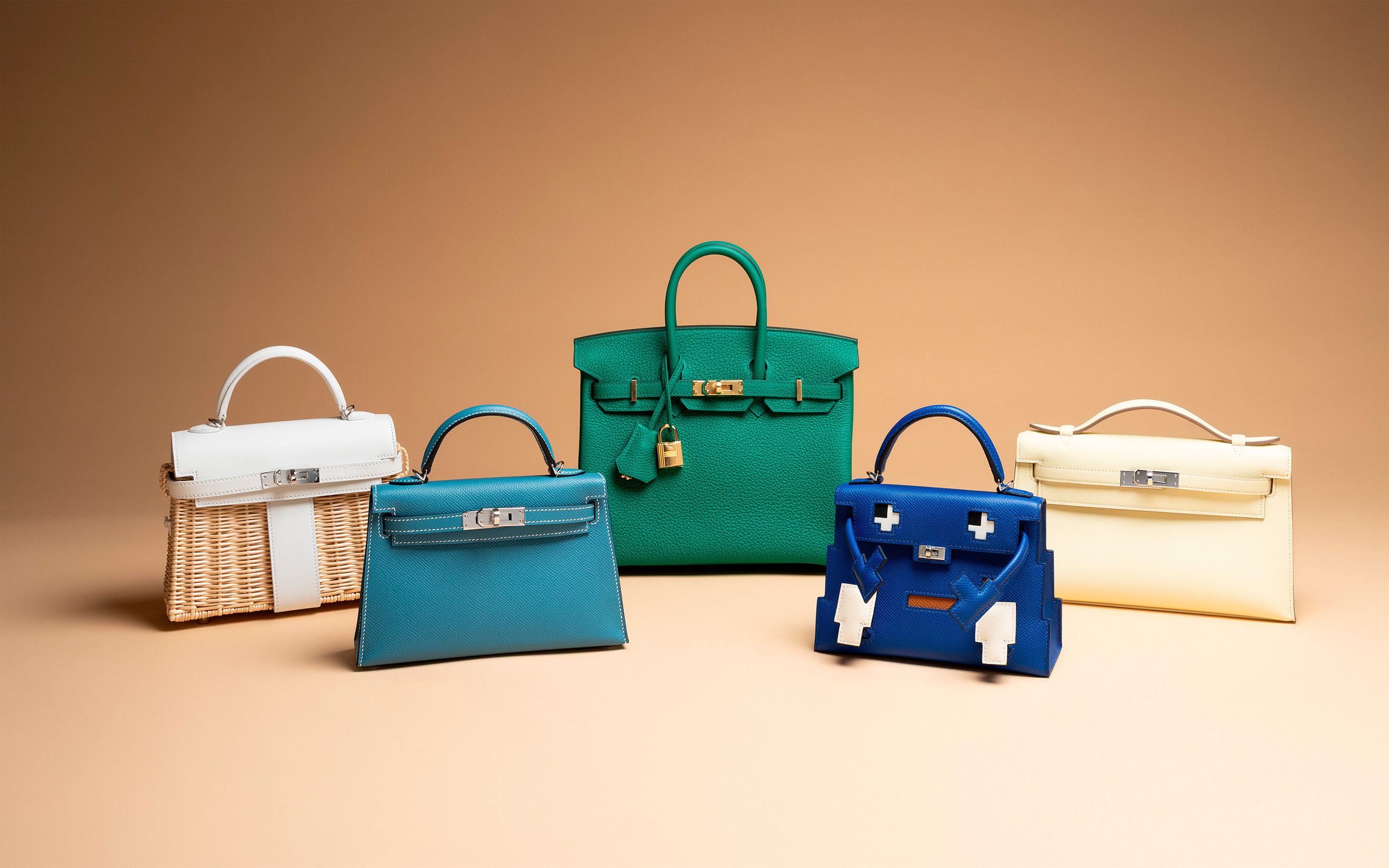 A selection of Hermès bags offered at Christie's. The brand's creations, says specialist Rachel Koffsky Parker, 'are now the most valuable handbags in the world'