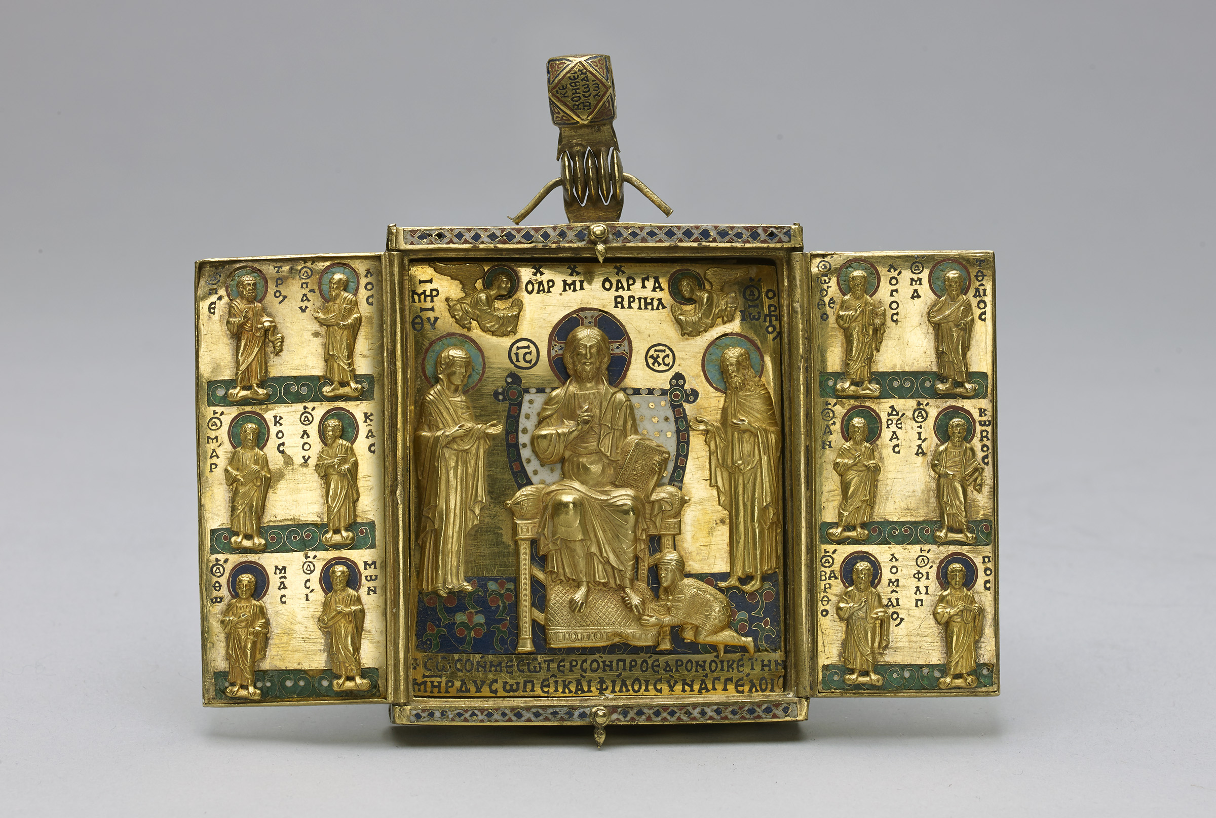 The Enkolpion of Constantinos, an 11th-century pendant in gold, cloisonne and champleve enamels and lead, from Byzantine-era Constantinople