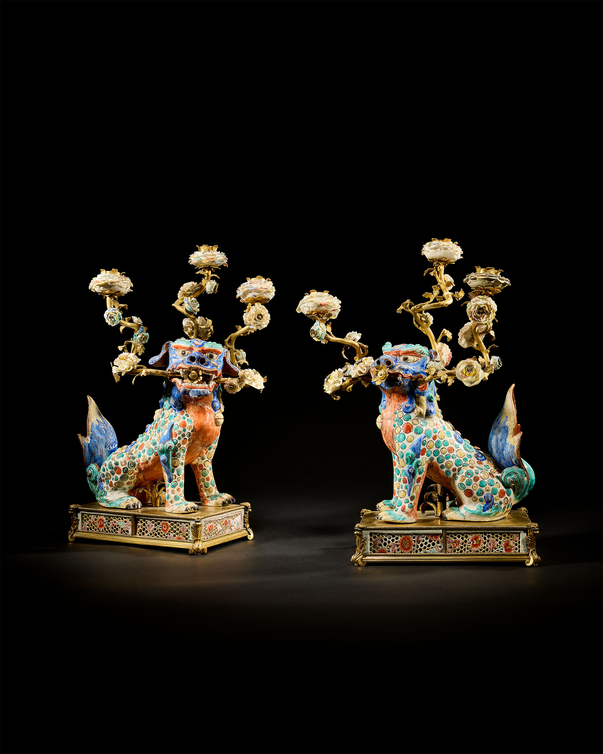 A pair of Louis XV ormolu-mounted Japanese and Villeroy porcelain candelabra, mid-18th century, offered in the Graziella Patino de Ortiz Linares Collection - Evening Sale on 23 September 2026 at Christie's in Paris