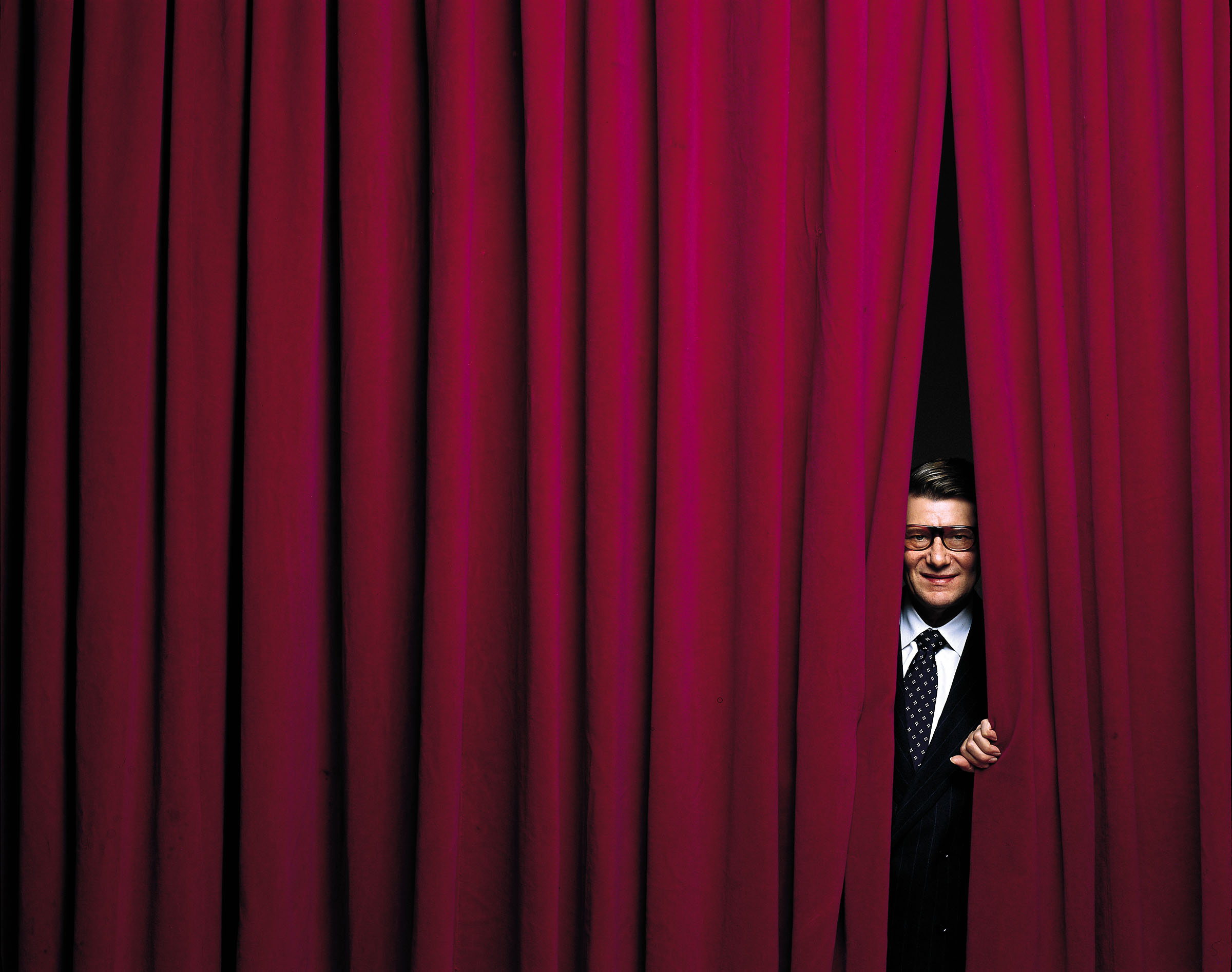 Yves Saint Laurent, Paris, October 1995, photographed by Jean-Marie Perier