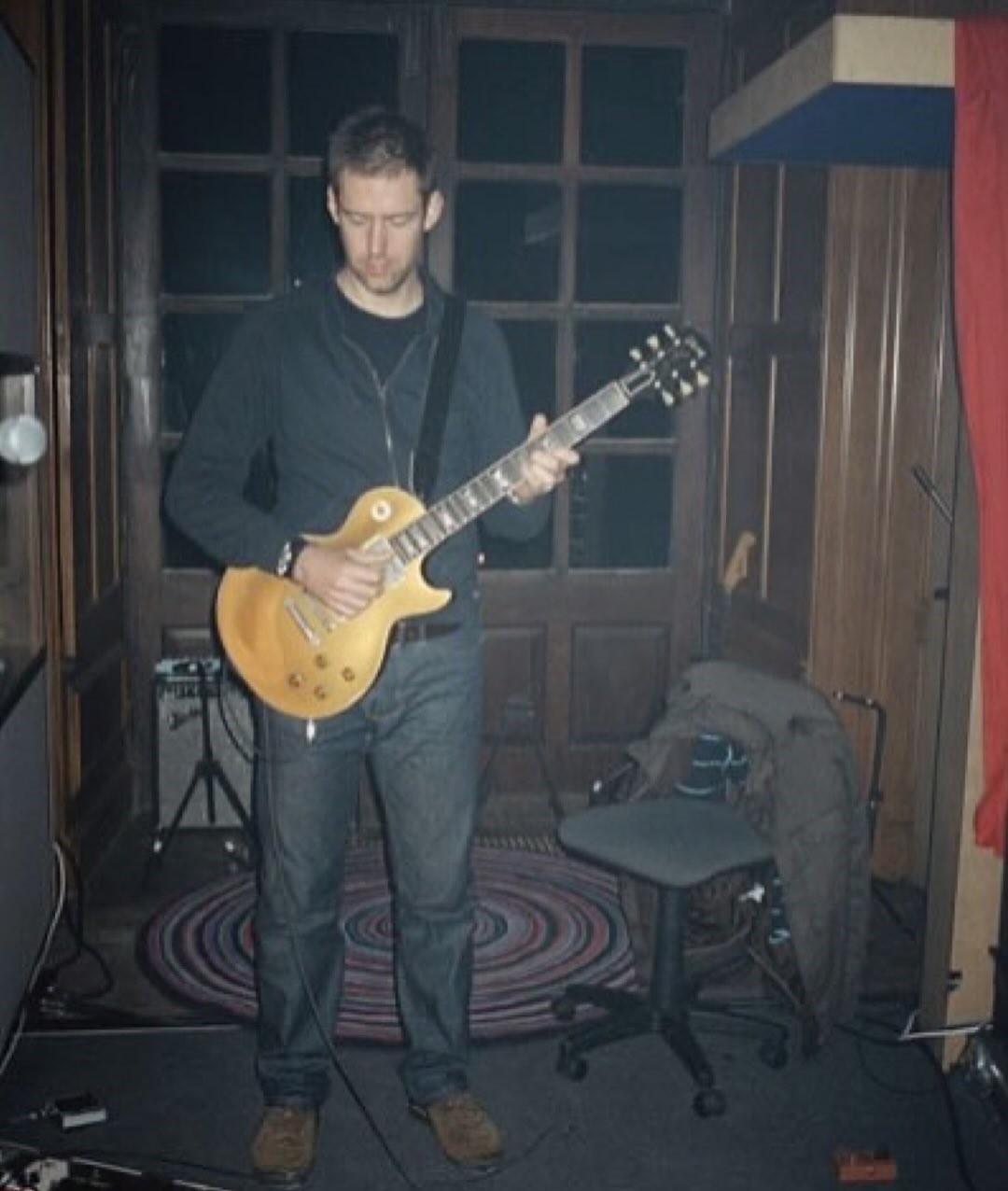Ed O'Brien recording In Rainbows at Halswell House, Somerset, 2006
