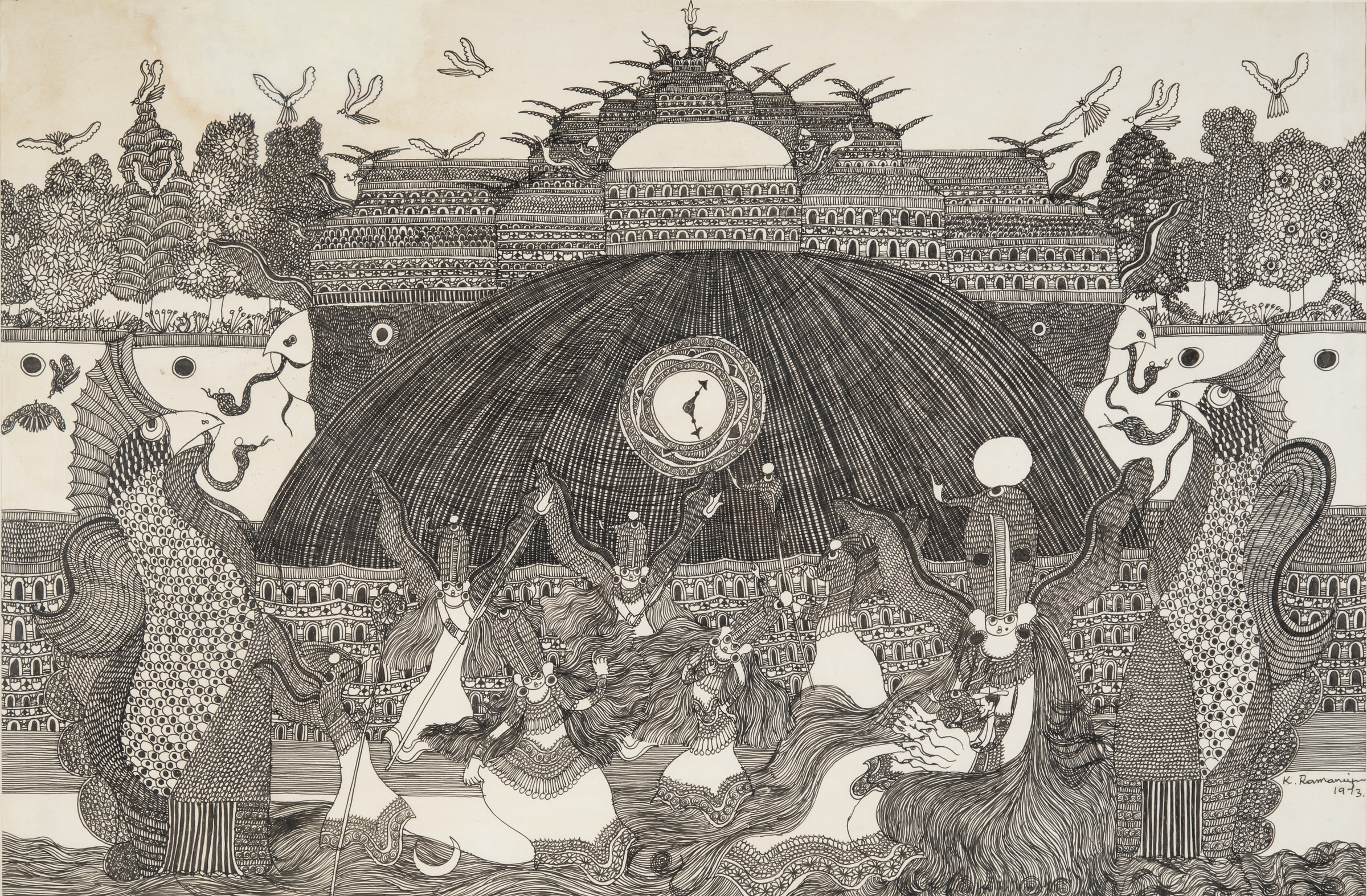 K. Ramanujam, My Dream World, 1973, from the Kiran Nadar Museum of Art, New Delhi