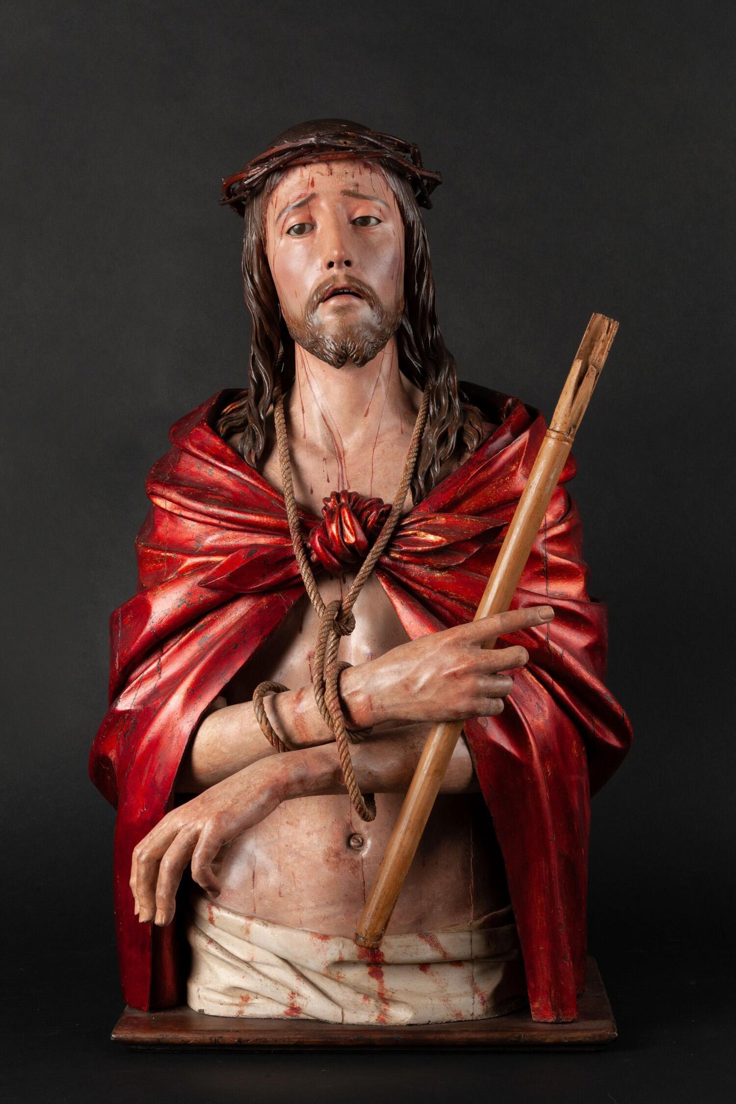 Pedro de Mena, Ecco Homo, in Sculpting Colour: Masterpieces from the Museo Nacional de Escultura, Valladolid at the Louvre