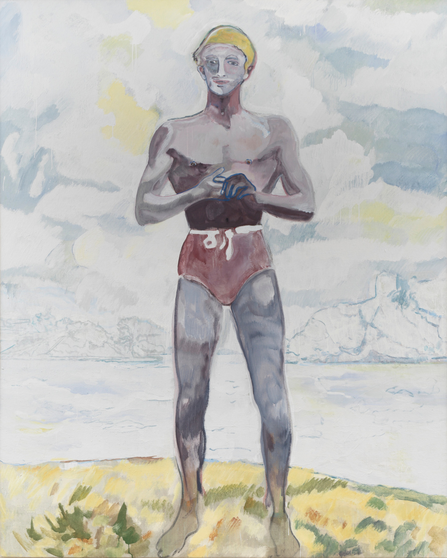 Peter Doig, Bather, 2023, in Cezanne and Us at the Grand Palais