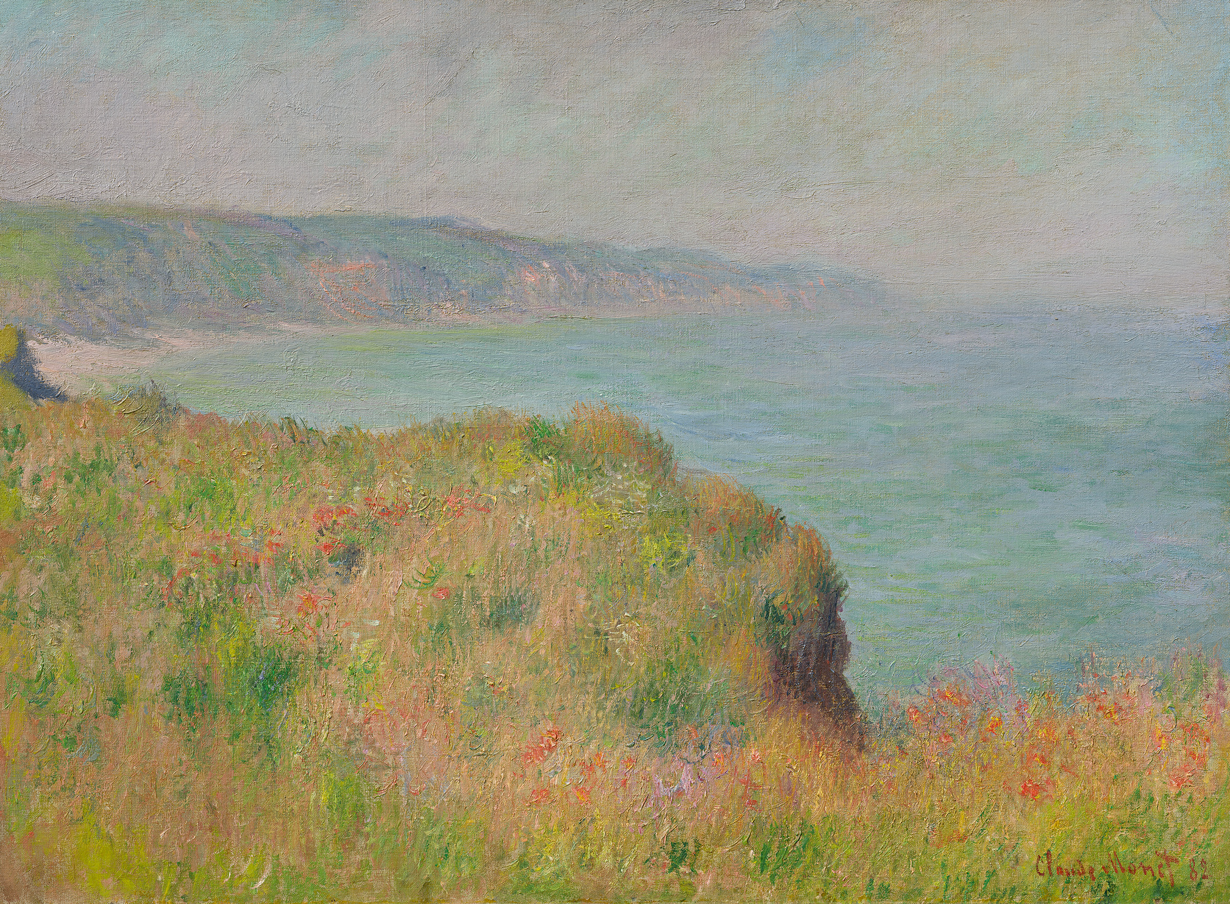 Claude Monet, Edge of the Cliff at Pourville, 1882. Museum Barberini, Potsdam