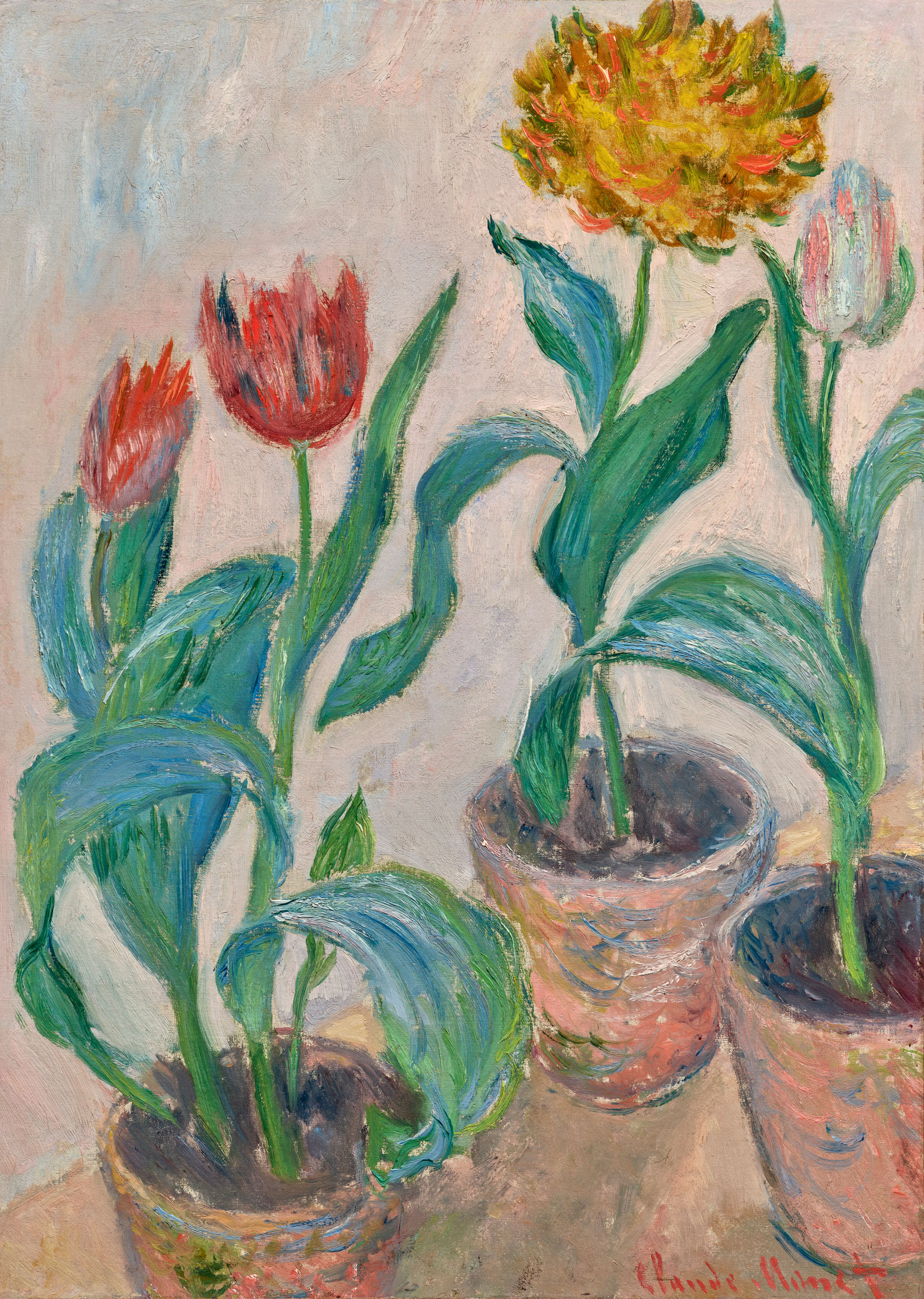 Claude Monet, Trois pots de tulipes, 1885, offered in Durand-Ruel, Generations of Vision on 22 October 2026 at Christie's in Paris