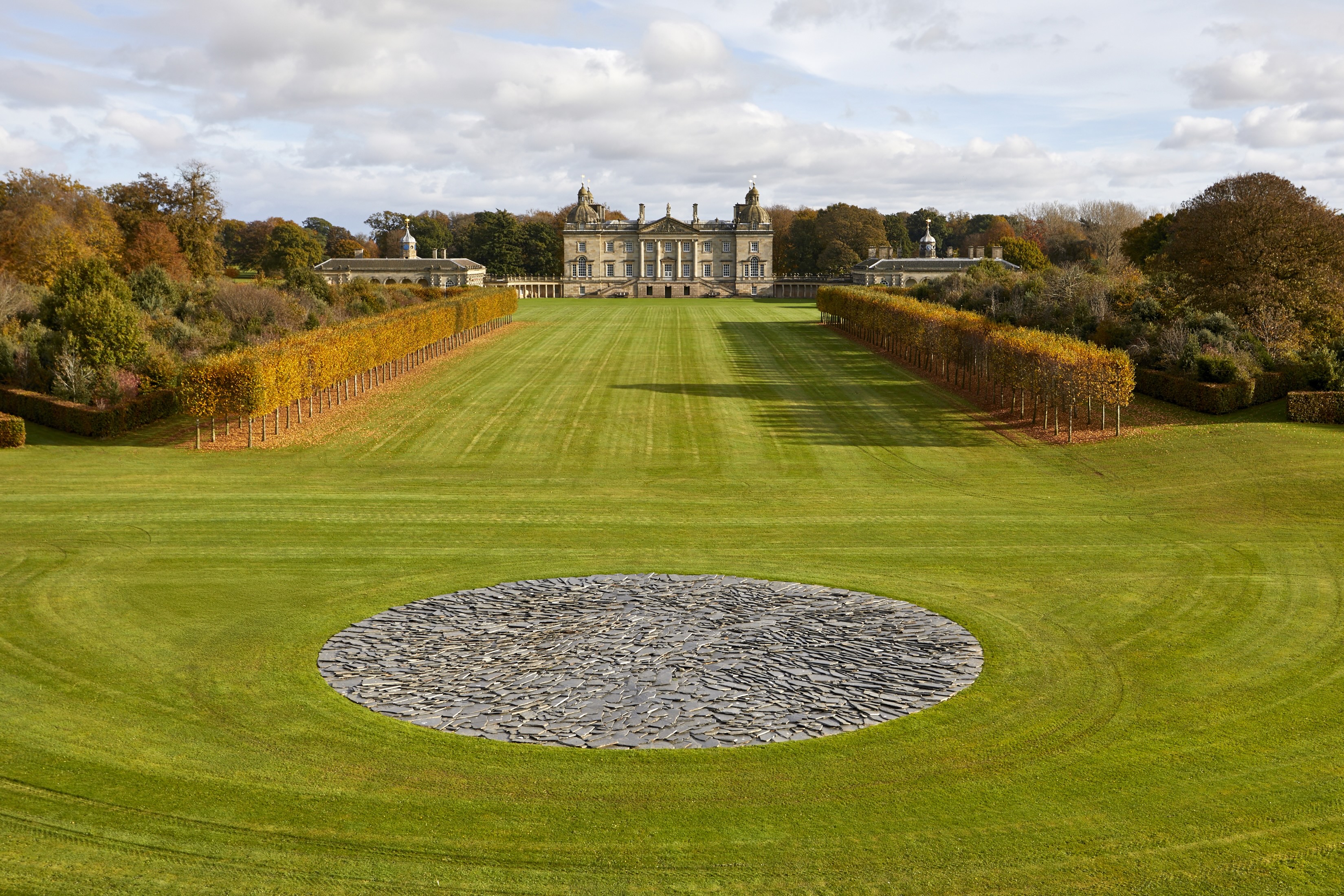 Richard Long's Full Moon Circle, commissioned for Houghton Hall in 2003 as a permanent installation