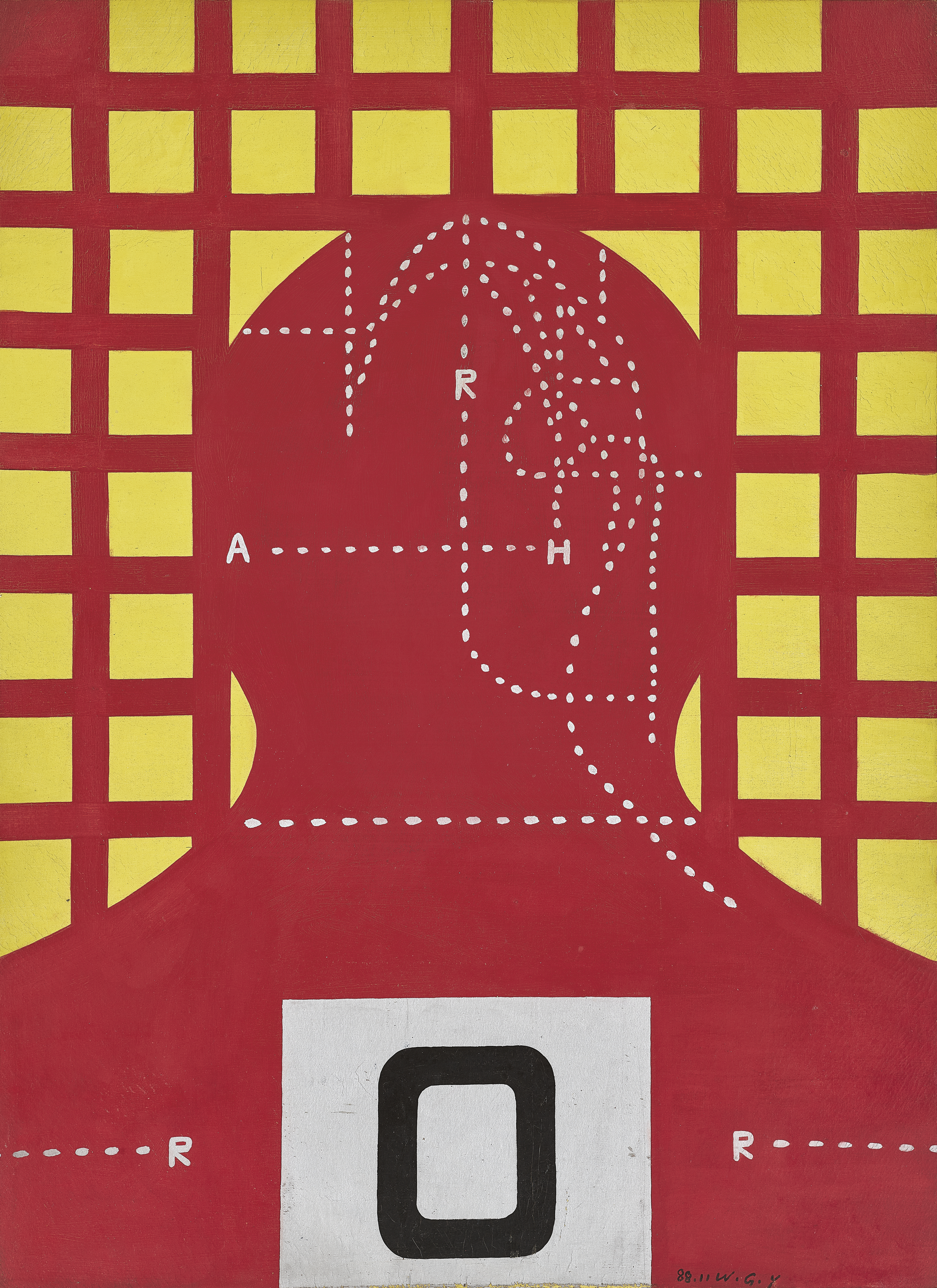Wang Guangyi (B.1957), Mao O, 1988. Oil on canvas. 88 x 64.5 cm. Estimate: HK$ 800,000- 1,200,000. Offered in 20th/21st Century Evening Sale on 29 September 2026 at Christie’s in Hong Kong