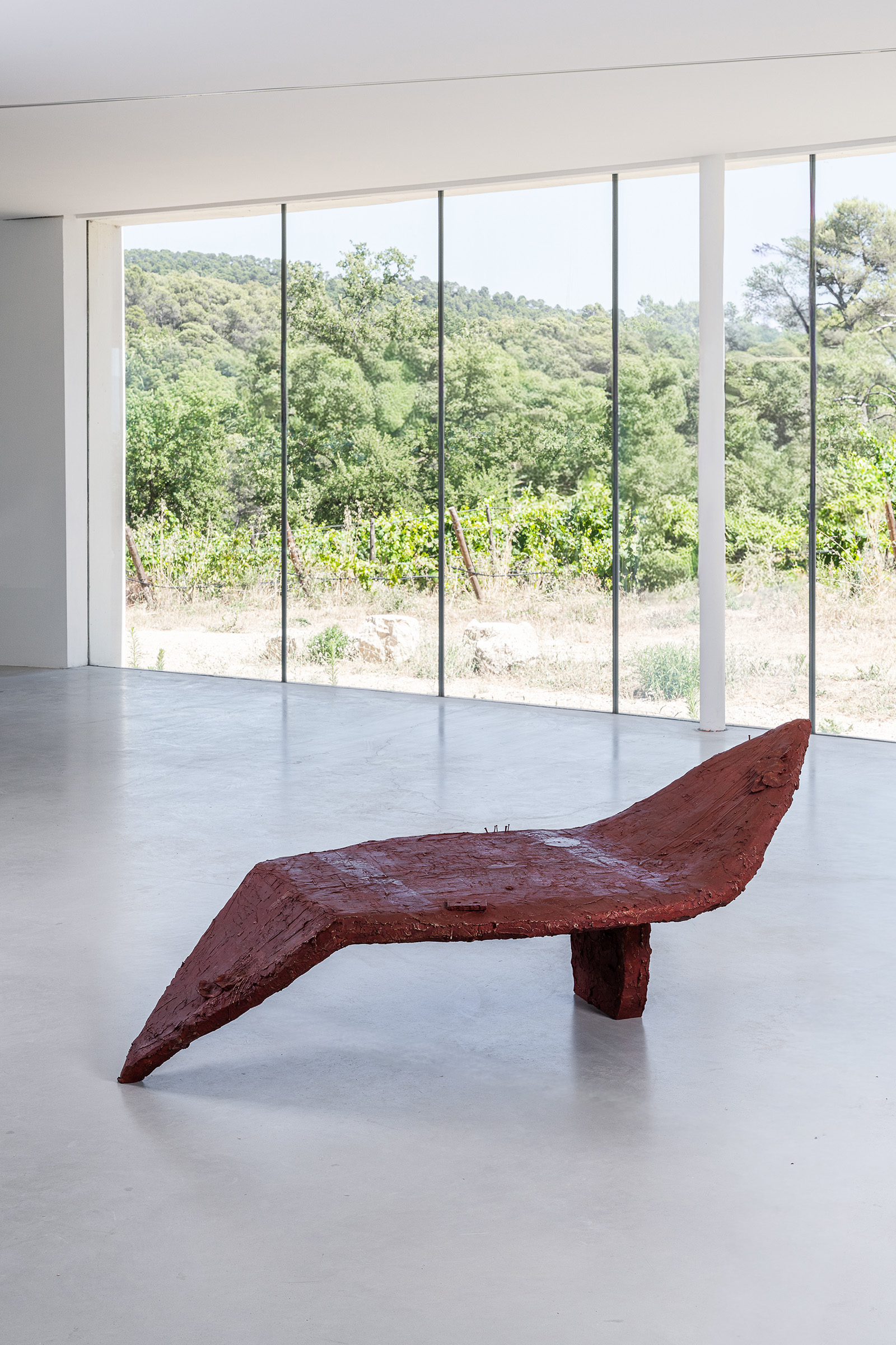 A sculpture by Rashid Johnson on show at the Oscar Niemeyer Auditorium