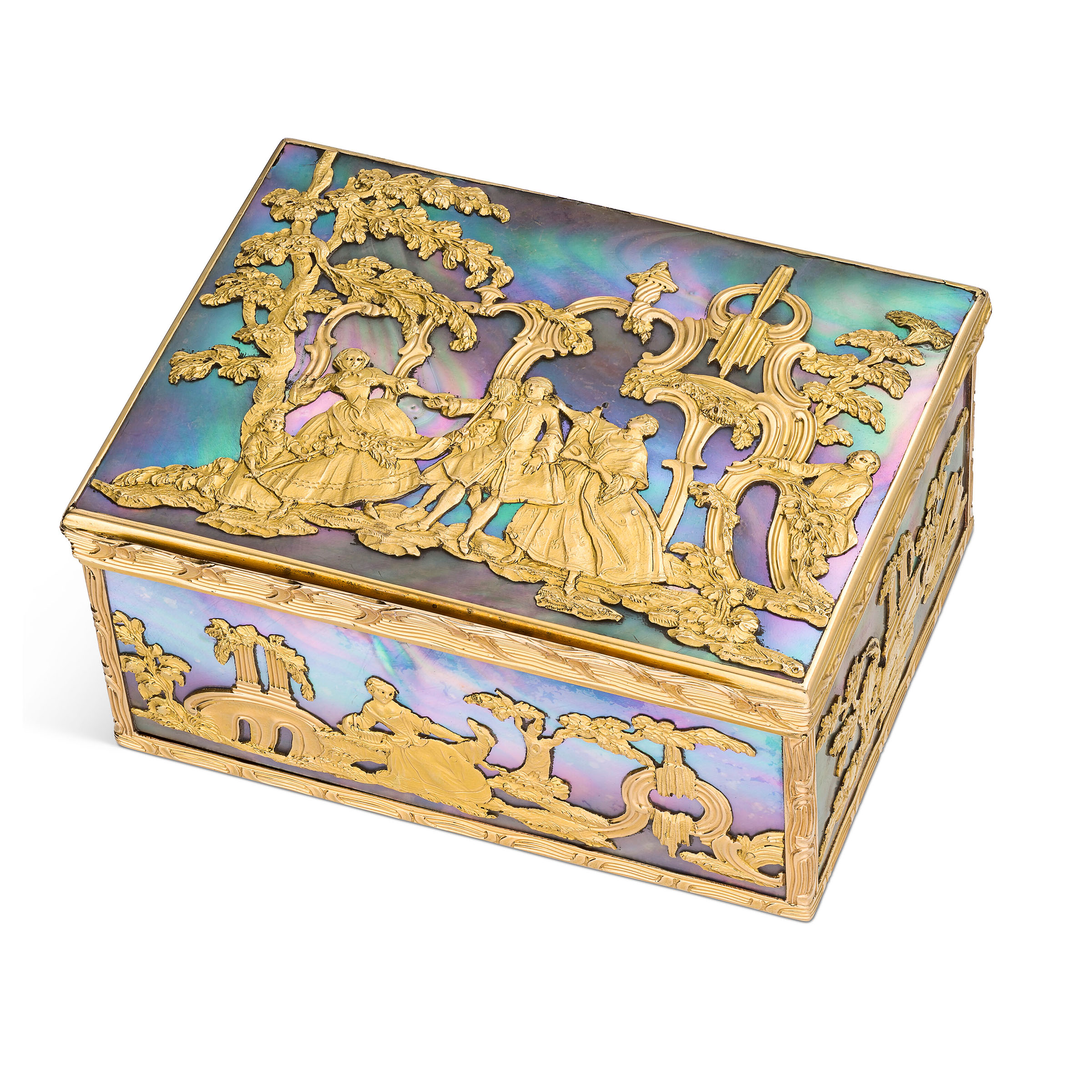 A German gold and mother-of-pearl snuff-box, Berlin or Dresden, circa 1750, offered in Exceptional Jewels and Objects of Elegance: A Connoisseur's Collection - part I on 10 November 2026 at Christie's in Geneva