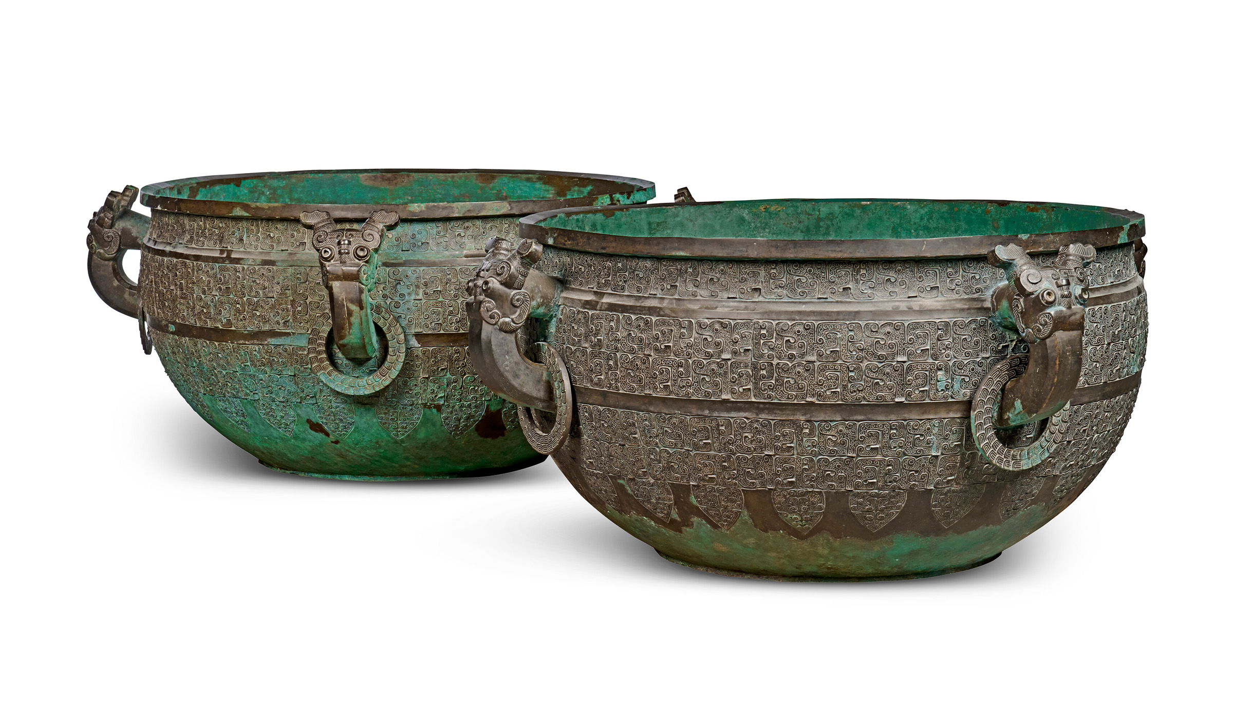 A magnificent and very rare pair of large bronze basins, jian, China, Spring and Autumn period, early 5th century B.C., offered in Fine Asian Art on 6 November 2026 at Christie's in London