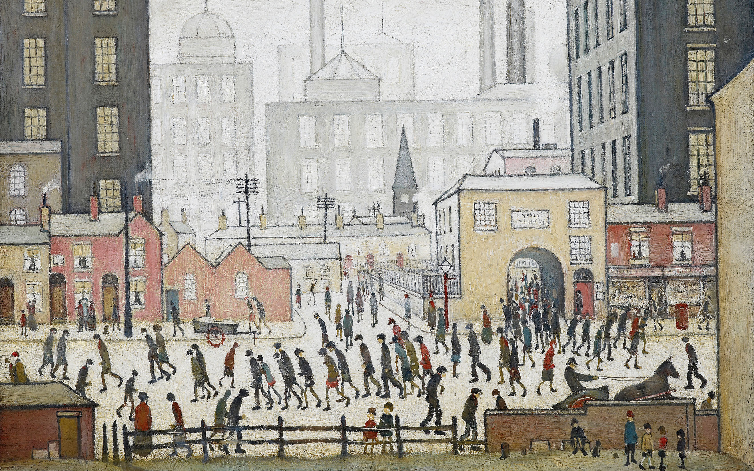 L.S. Lowry, Coming from the Mill, 1930. The Lowry Collection, Salford