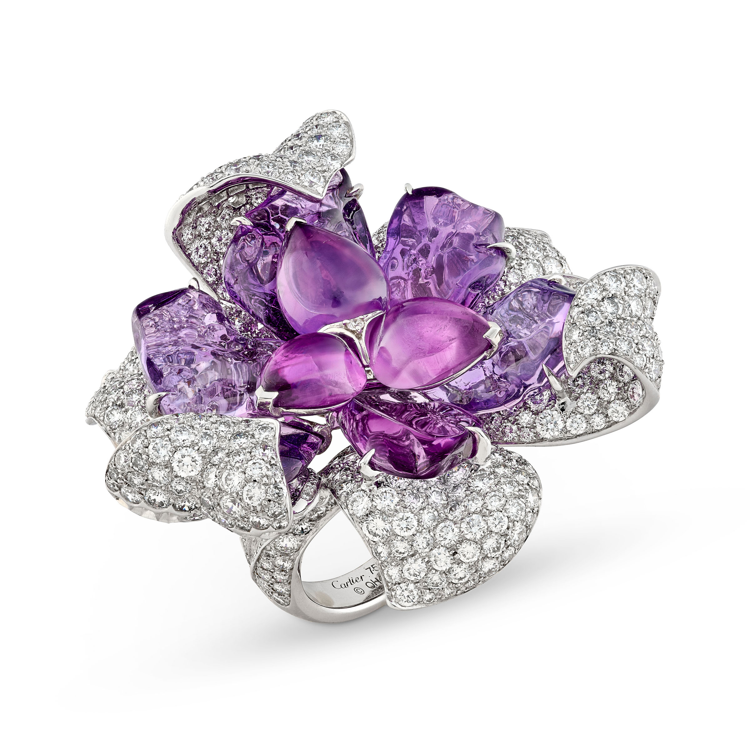 A coloured sapphire and diamond Jacinthe ring by Cartier, offered in Magnificent Jewels Including the Bulgari Pink on 10 November 2026 at Christie's in Geneva