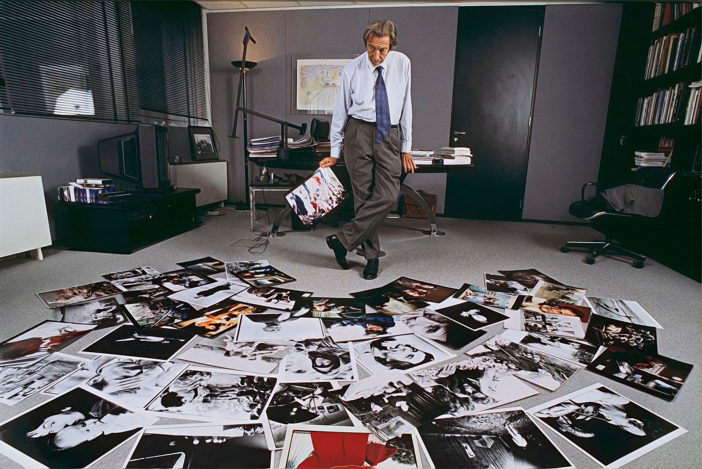 Roger Therond in his office at Paris Match for the magazine's 50th anniversary