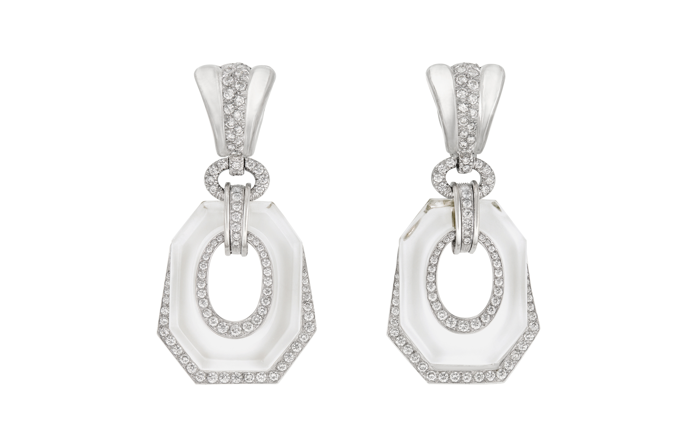Diamond and Crystal Earrings