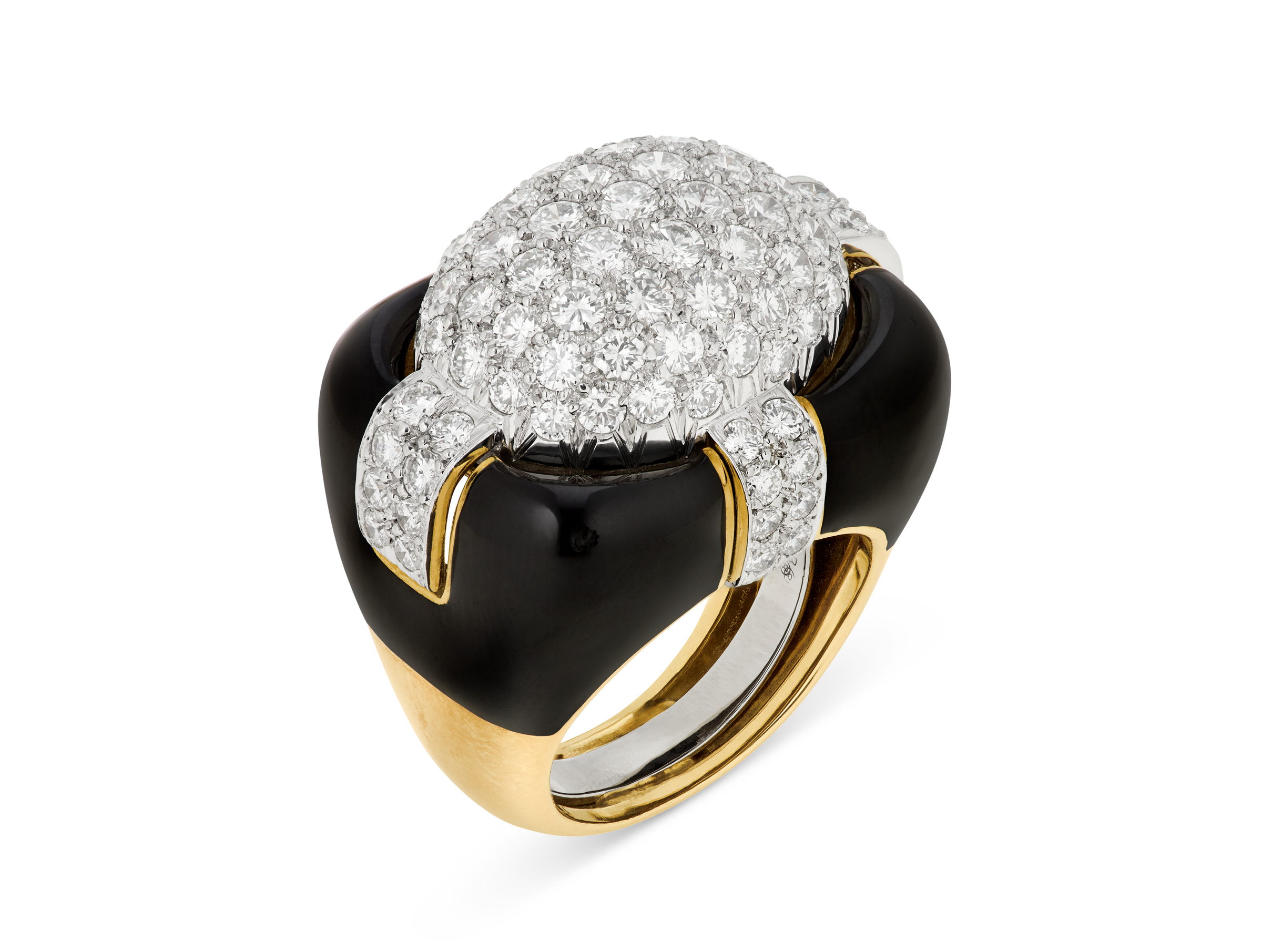Enamel and Diamond ring