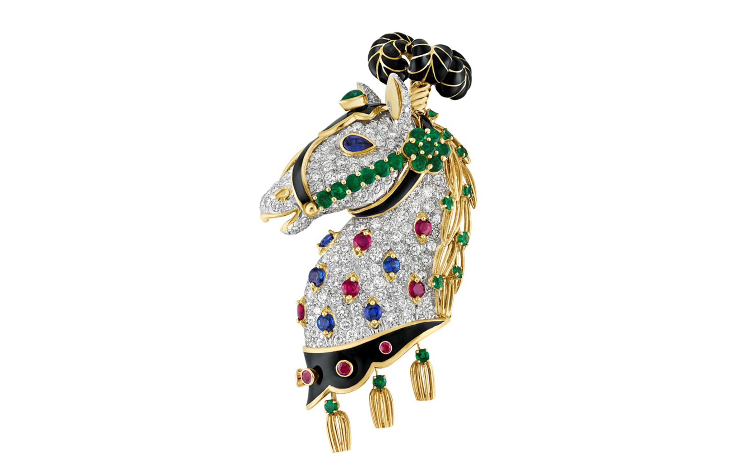 Diamond Horse Brooch