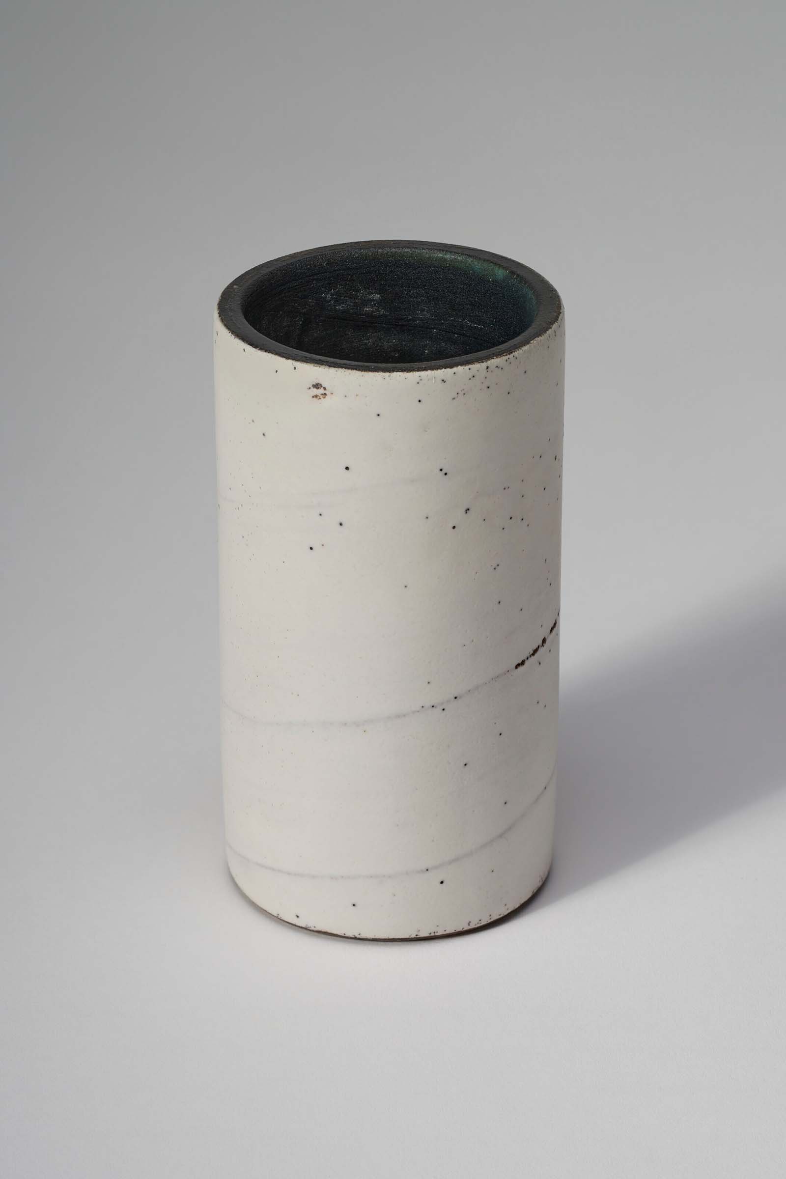 Georges Jouve (1910-1964), ‘Cylindre’ Vase, c. 1955. Glazed ceramic. 4½ in (11.5 cm) high, 2½ in (6.4 cm) diameter. Estimate: $2,000-3,000. Offered in Art of Collecting: A Pacific Island Connoisseur of Art and Design on 7 March 2023 at Christie’s New York
