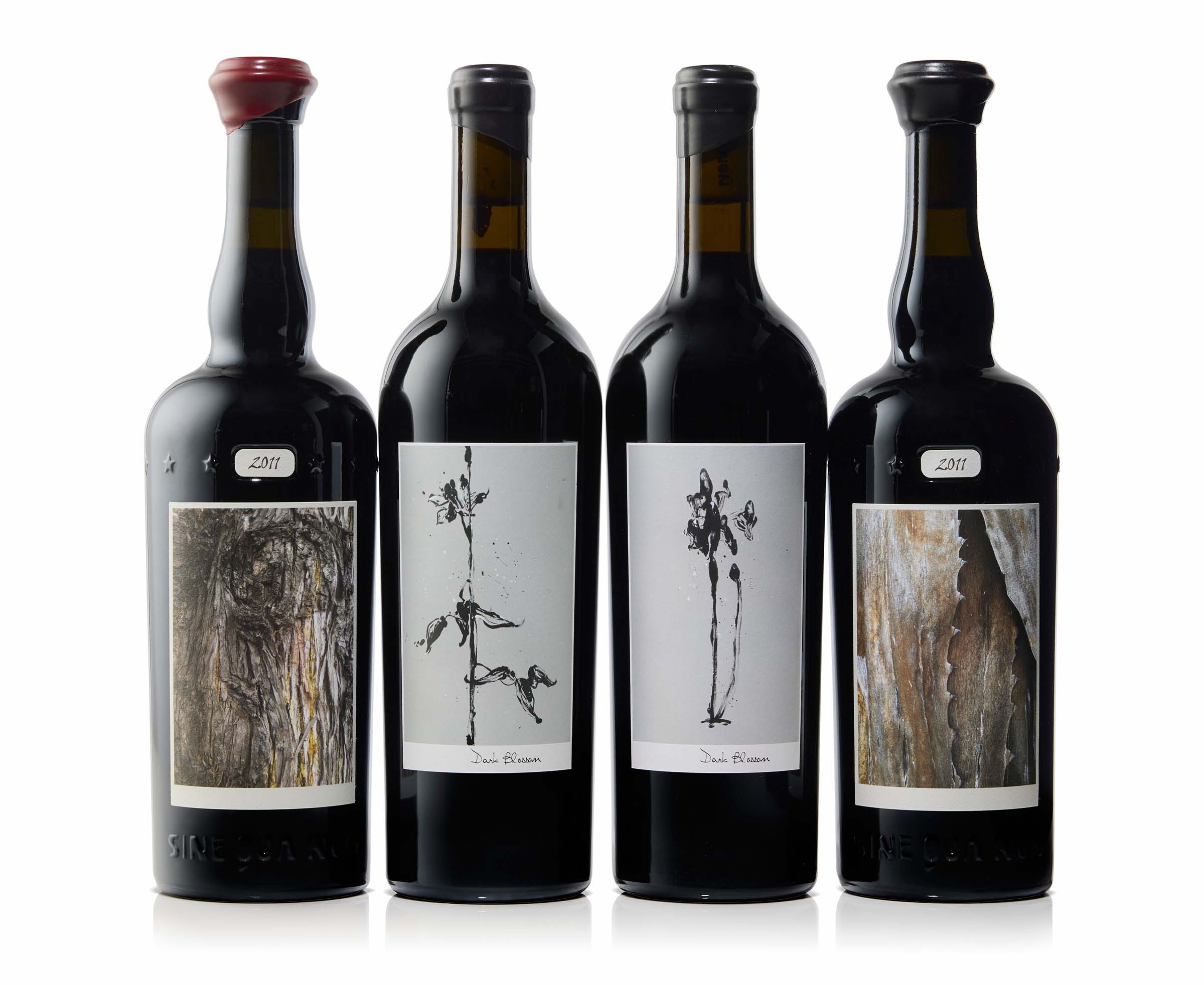 Mixed Sine Qua Non, 2011; Dark Blossom, Syrah, 2011; Dark Blossom, Grenache 2011; Patine, Syrah, 2011 (2); Patine, Grenache, 2011 (2). 6 bottles per lot. Estimate: $1,400 - $2,400. Offered in California Only Online: Featuring A Private Library Collection of Screaming Eagle and Other Napa Classics on 1-13 September 2023 at Christie’s Online