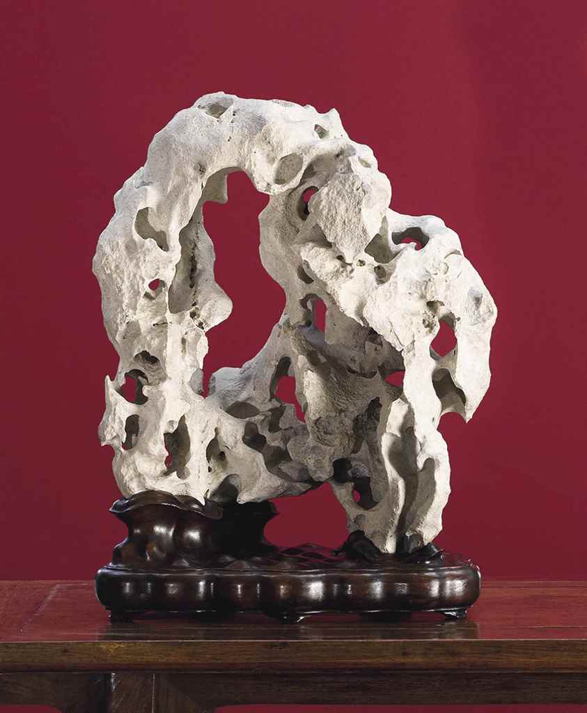 A Taihu stone scholar’s rock. 17th–18th century. Estimate: $12,000–18,000. To be offered in The Flacks Family Collection: A Very Personal Selection, 16 September at Christie’s New York