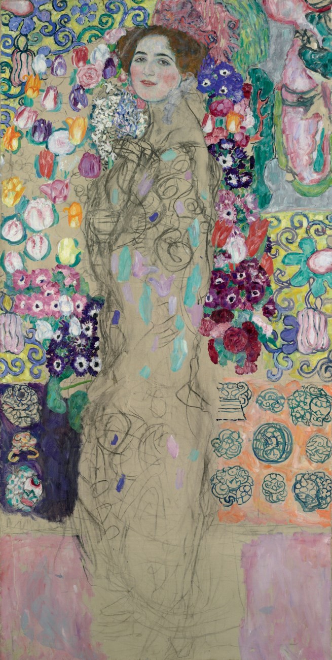 Gustav klimt, Frauenbildnis (Portrait of Ria Munk III), 1917-18, sold for £18,801,250 on 23 June 2010 at Christie's in London