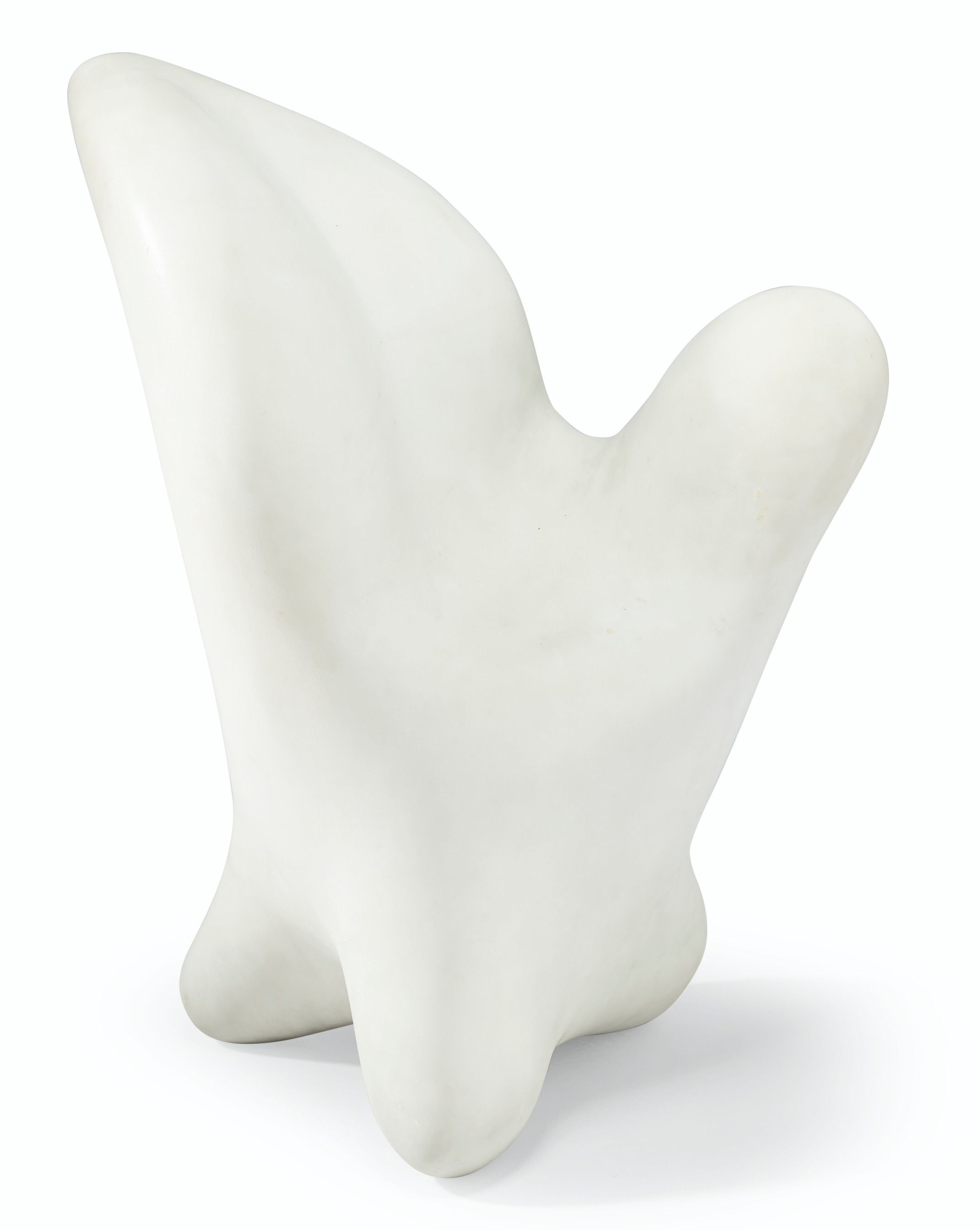 Jean (Hans) Arp (1895-1965), Gueule de fleur, executed in 1960; unique. White marble. Height: 20 in (50.8 cm). Estimate: $400,000-600,000. Offered in Impressionist and Modern Art Day Sale on 14 May at Christie’s in New York