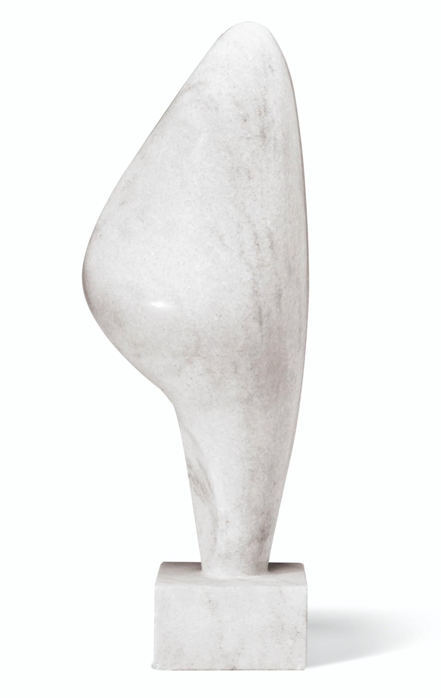 Jean (Hans) Arp (1895-1965), Bourgeon d'éclair, executed in 1965; unique. Crystalline marble. Height 23 in (58.5 cm). Estimate: $300,000-500,000. Offered in Impressionist and Modern Art Day Sale on 14 May at Christie’s in New York