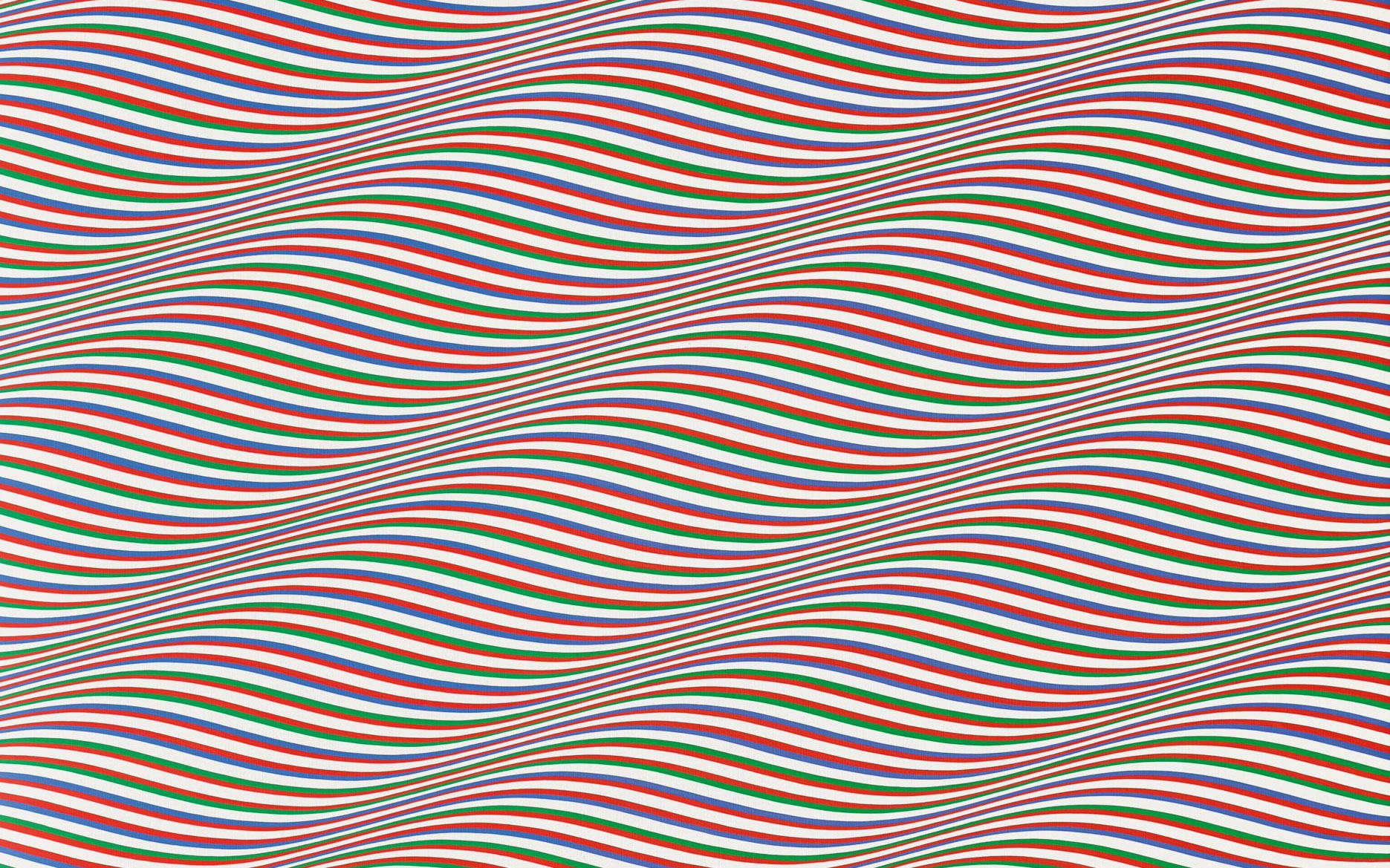 The image features a pattern of numerous flowing lines in multiple colors, creating a wavy optical illusion.