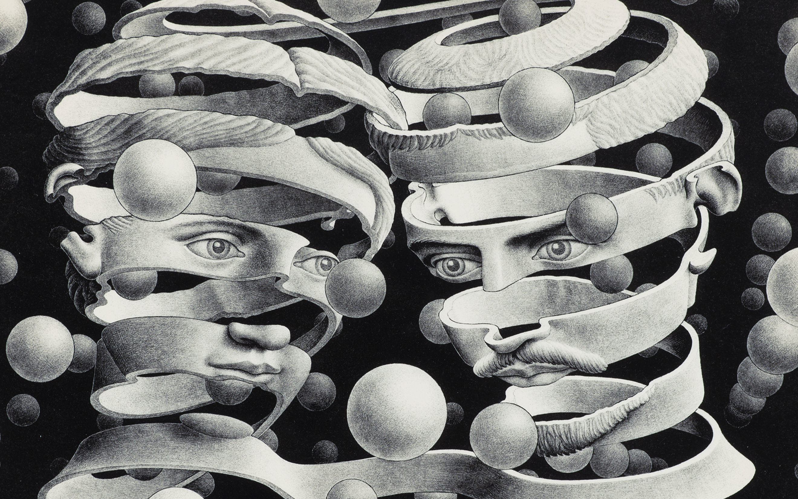 絵画 ECSTACY Crystal by M.C. Escher