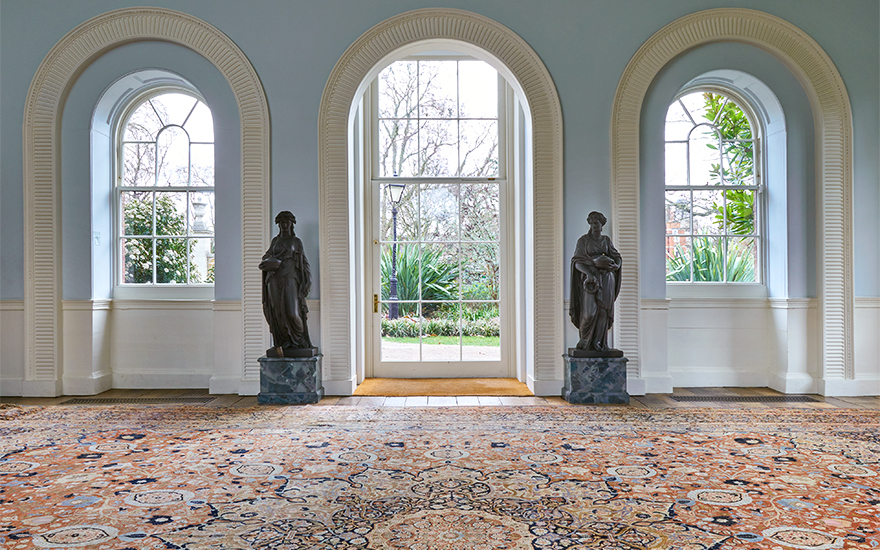 A large Tabriz carpet, northwest Persia, circa 1880, photographed at Pitzhanger Manor