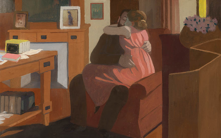 A detail of Félix Vallotton’s Cinq heures, 1898