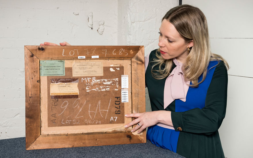 What to look for on the back of a painting