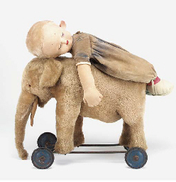 steiff elephant on wheels